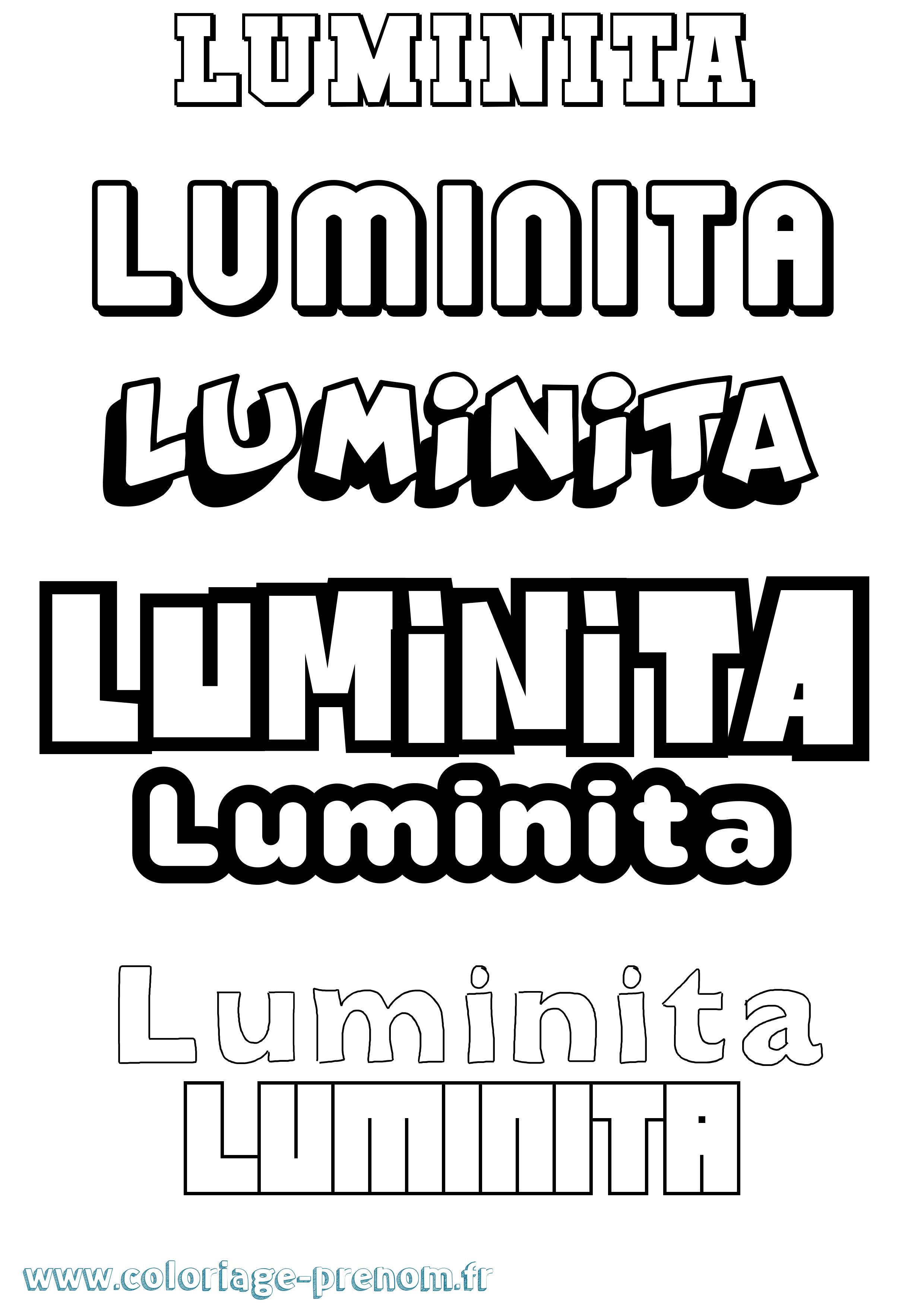 Coloriage prénom Luminita Simple