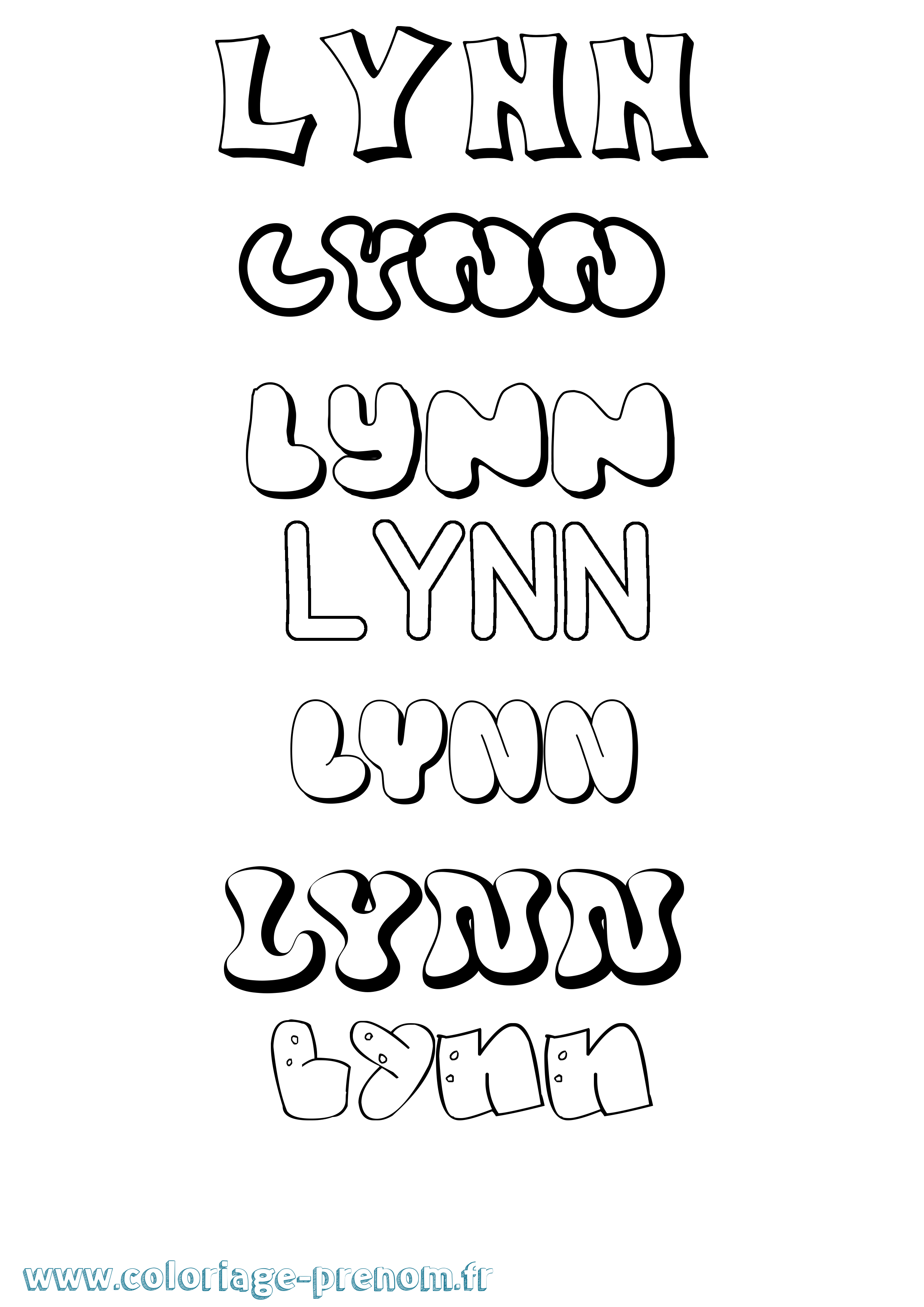 Coloriage Lynn Coloriage prénom Lynn