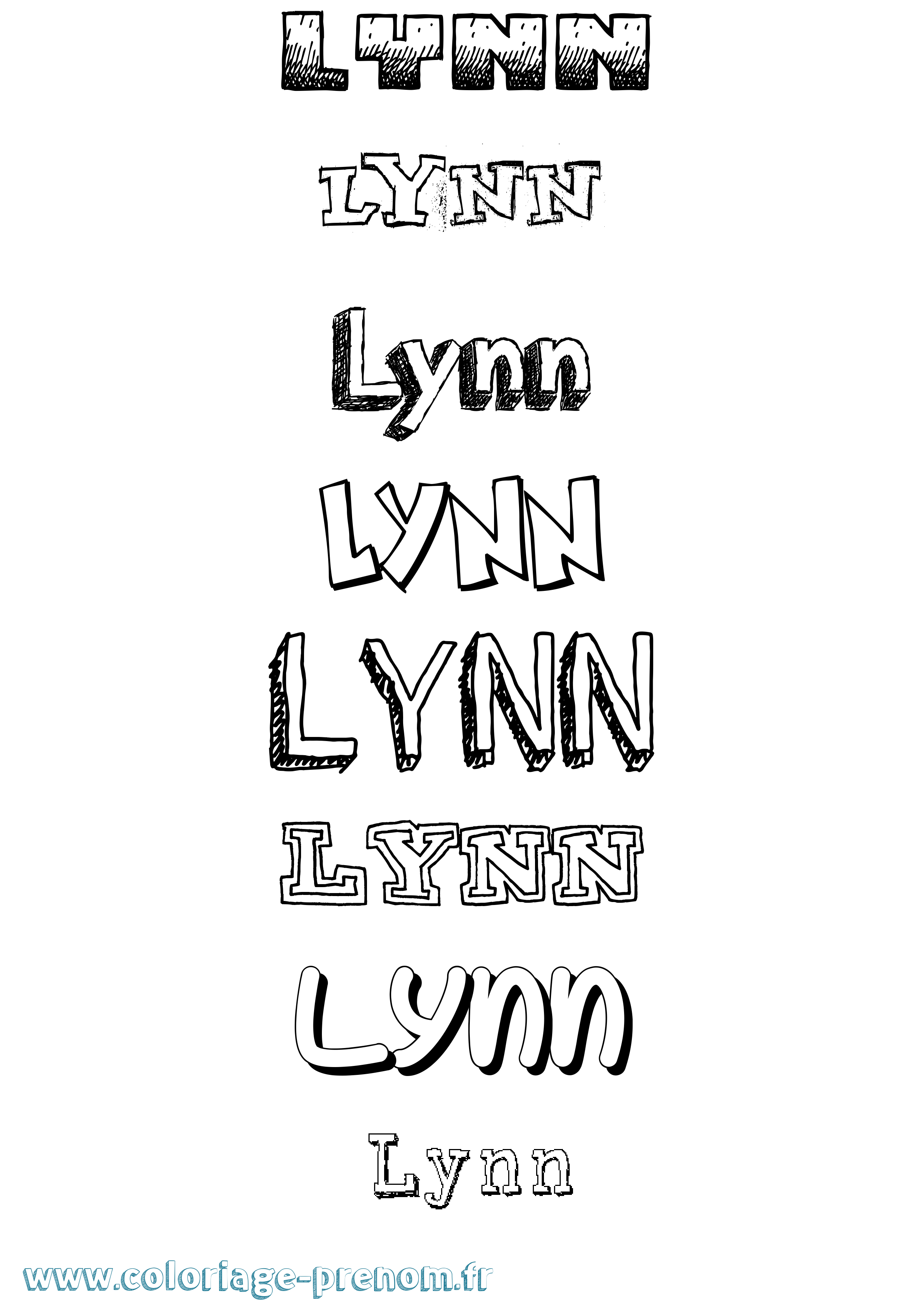 Coloriage Lynn Coloriage prénom Lynn