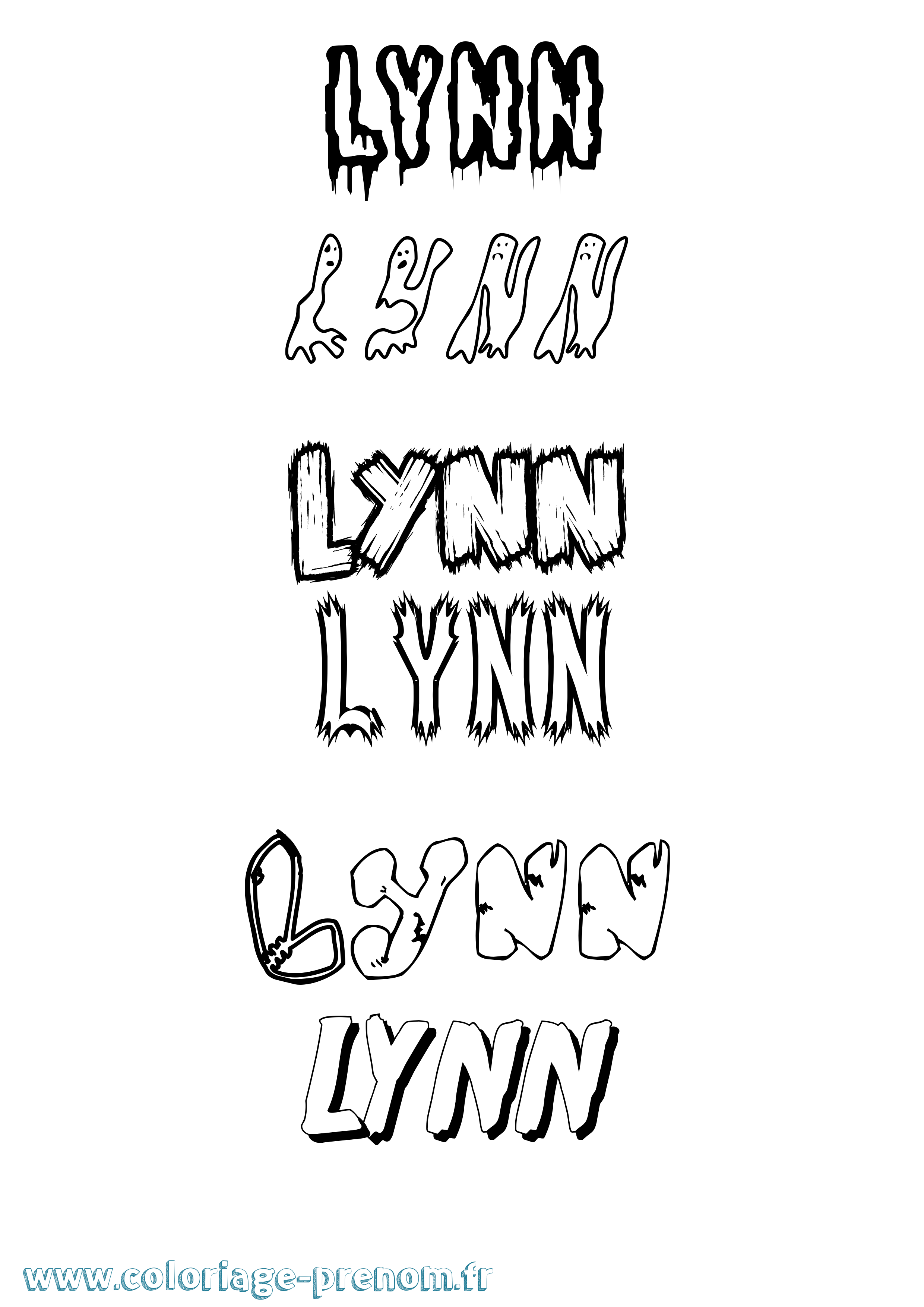 Coloriage Lynn Coloriage prénom Lynn