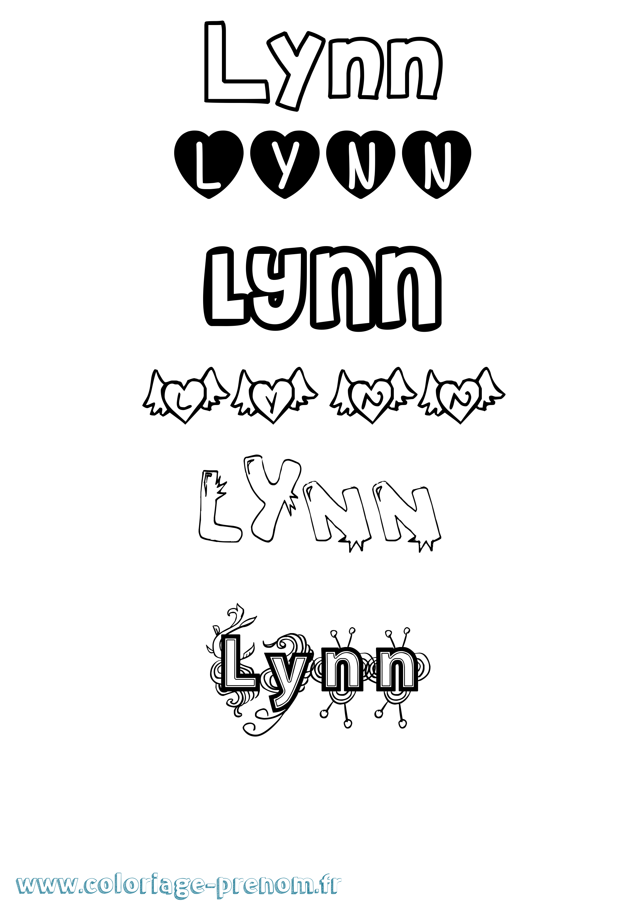 Coloriage Lynn Coloriage prénom Lynn