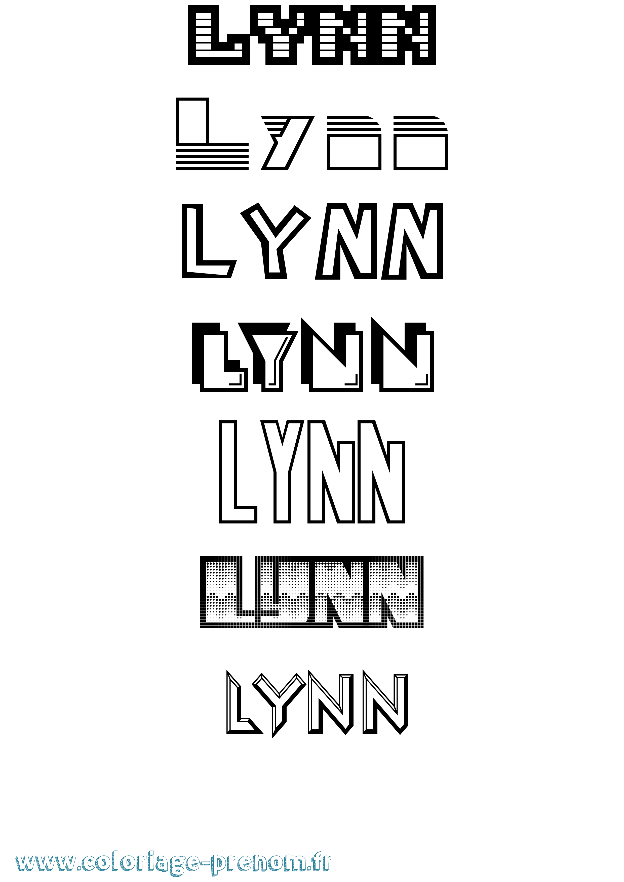 Coloriage Lynn Coloriage prénom Lynn