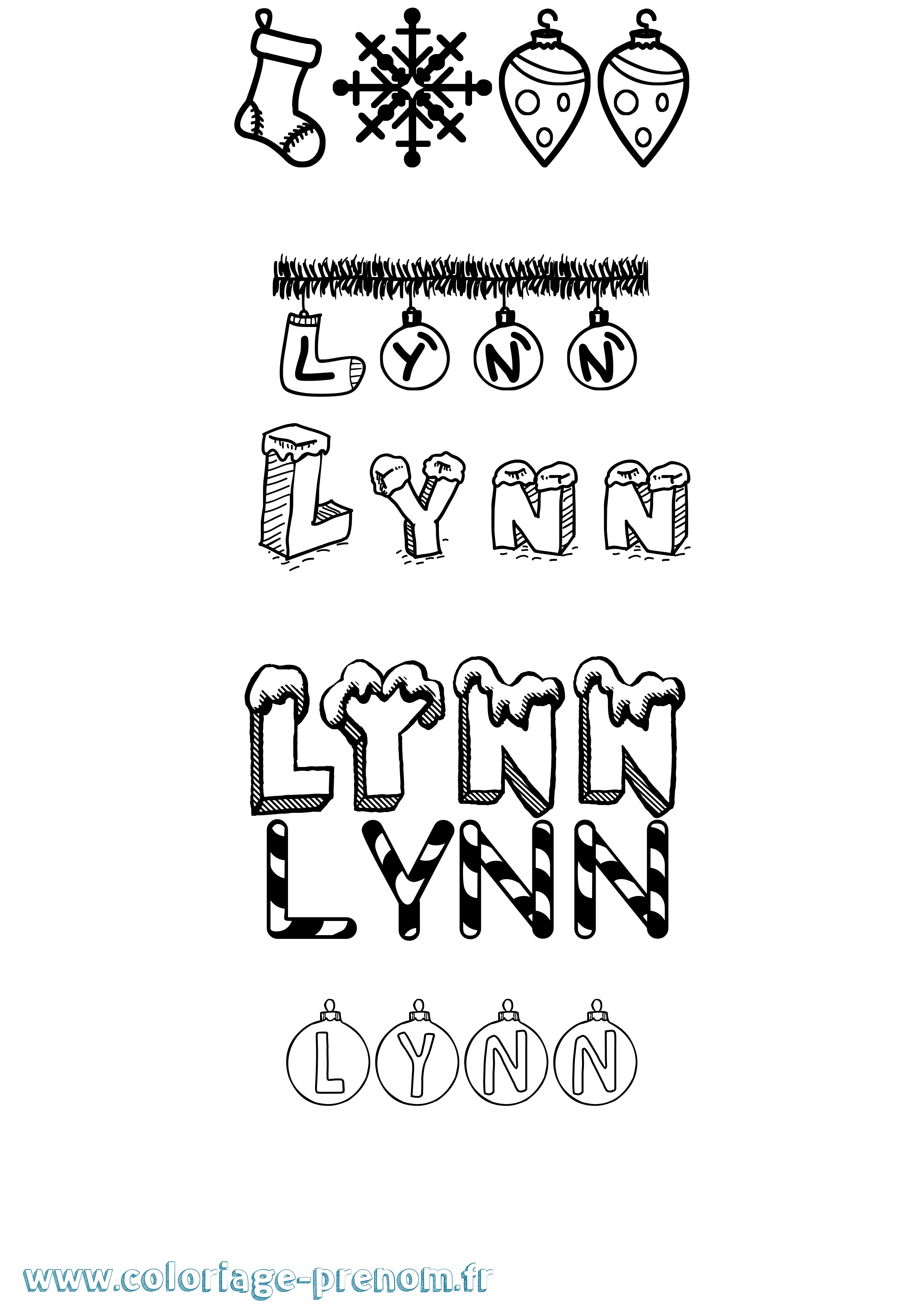 Coloriage Lynn Coloriage prénom Lynn