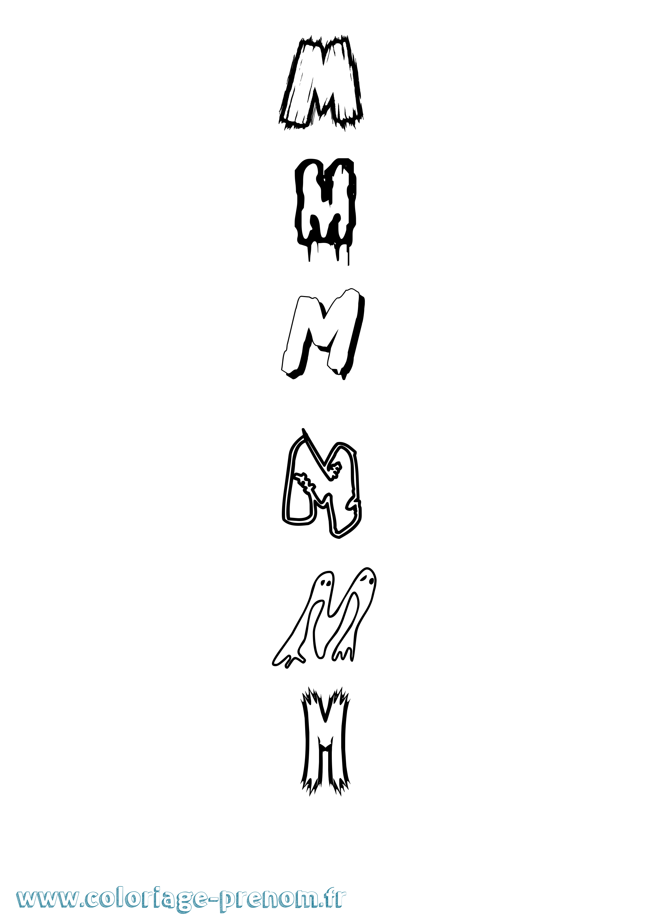 Coloriage M Frisson Coloriage prénom M Frisson