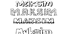 Coloriage Maksim