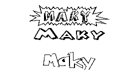 Coloriage Maky