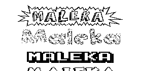 Coloriage Maleka