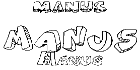 Coloriage Manus