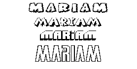 Coloriage Mariam