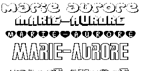 Coloriage Marie-Aurore