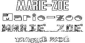 Coloriage Marie-Zoé