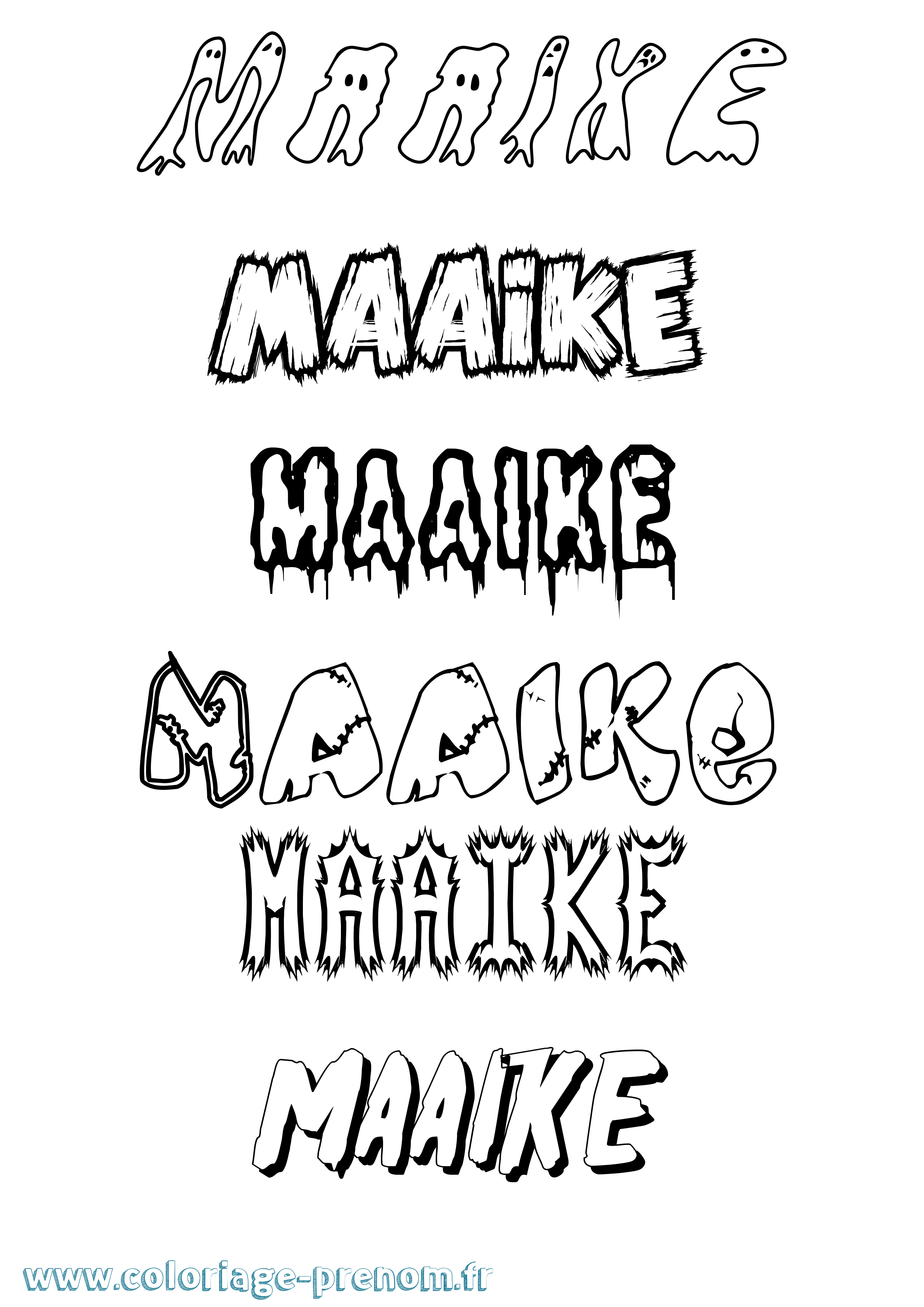 Coloriage Maaike Frisson Coloriage prénom Maaike Frisson