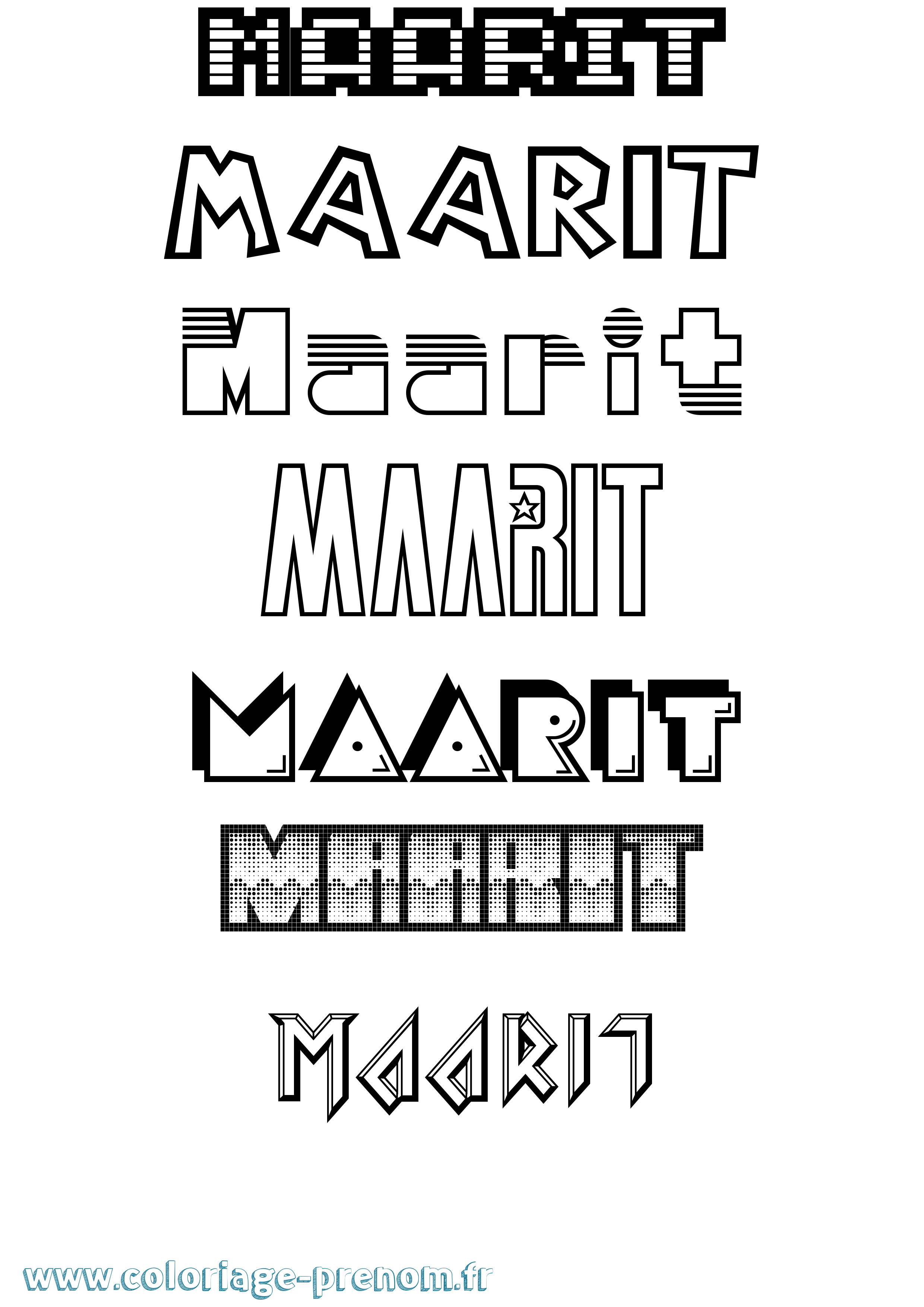 Coloriage Maarit Jeux Vidéos Coloriage prénom Maarit Jeux Vidéos