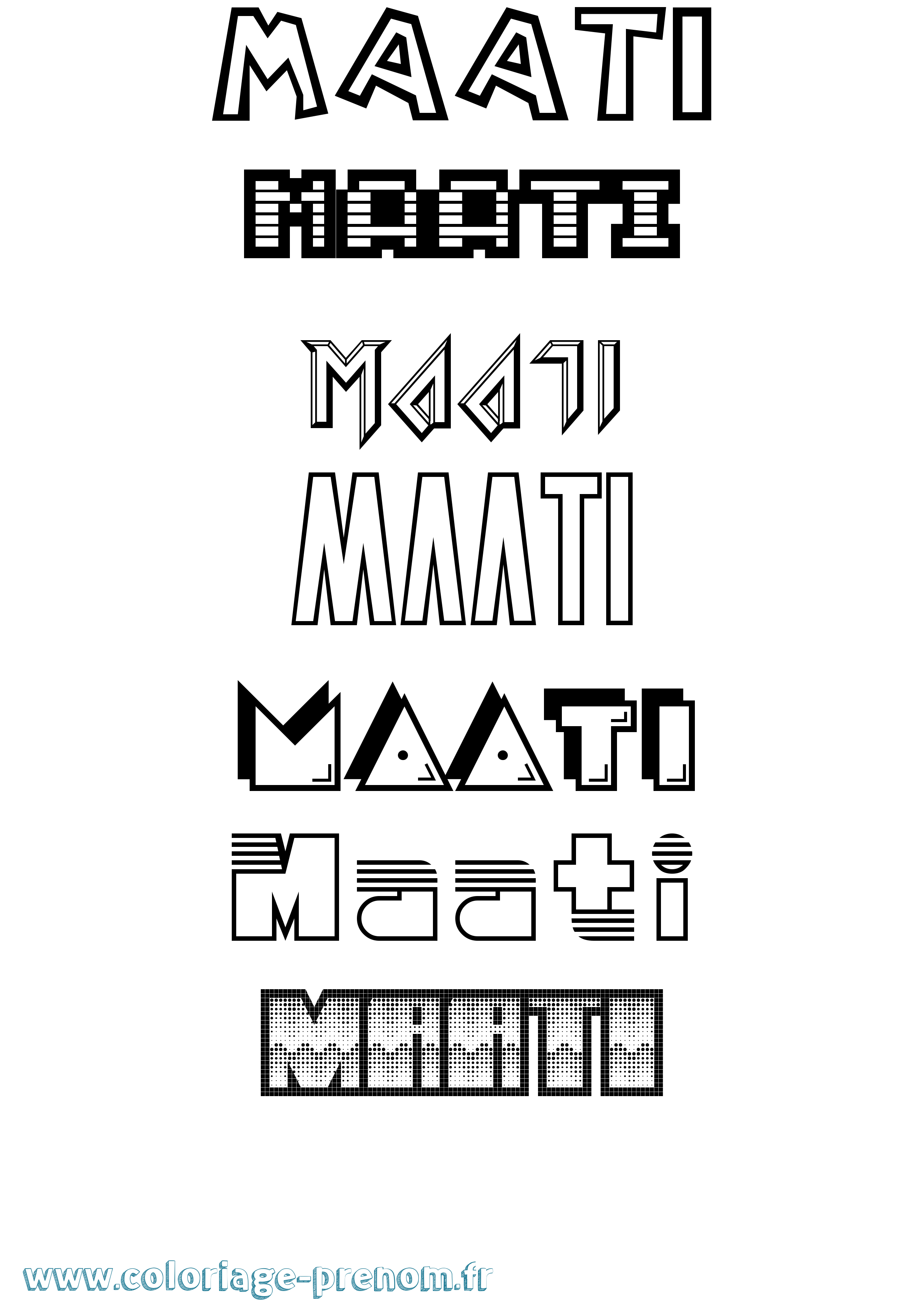 Coloriage Maati Jeux Vidéos Coloriage prénom Maati Jeux Vidéos