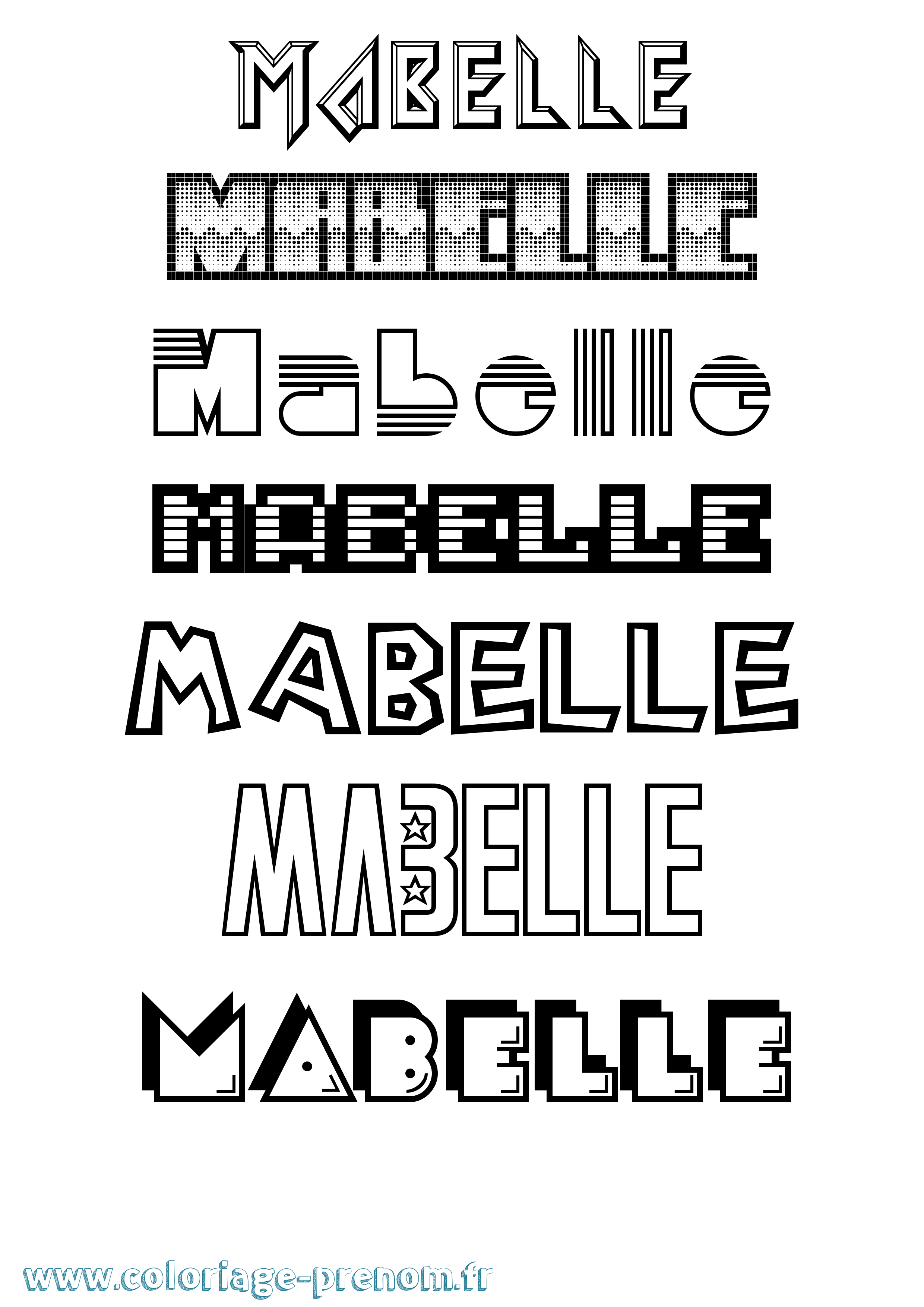 Coloriage Mabelle Jeux Vidéos Coloriage prénom Mabelle Jeux Vidéos
