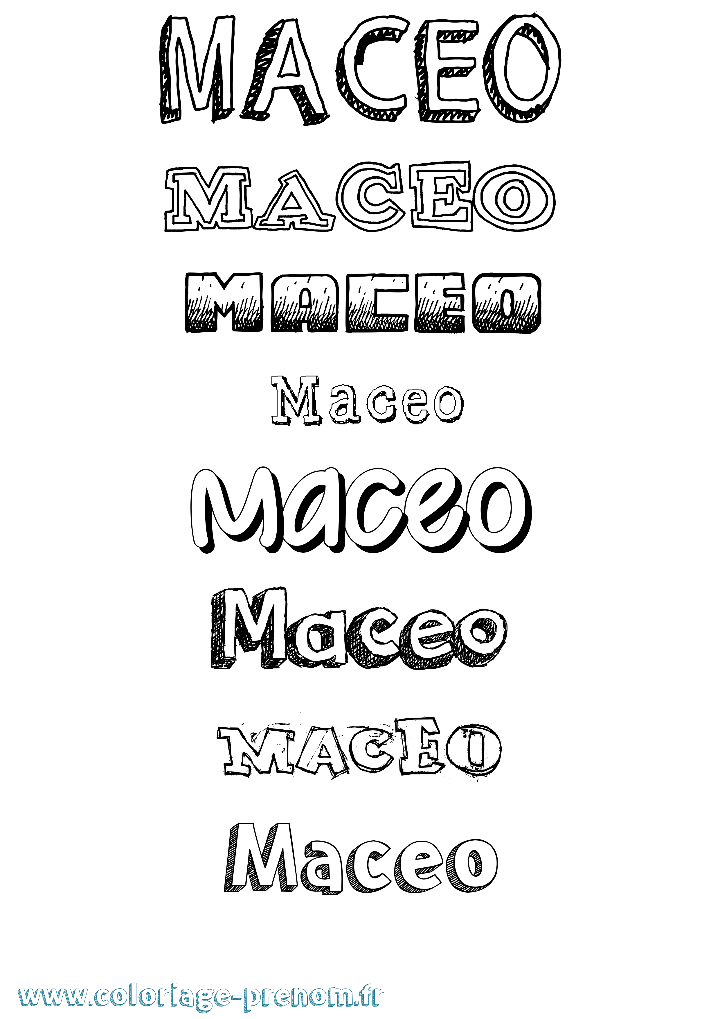 Coloriage Maceo Dessiné Coloriage prénom Maceo Dessiné