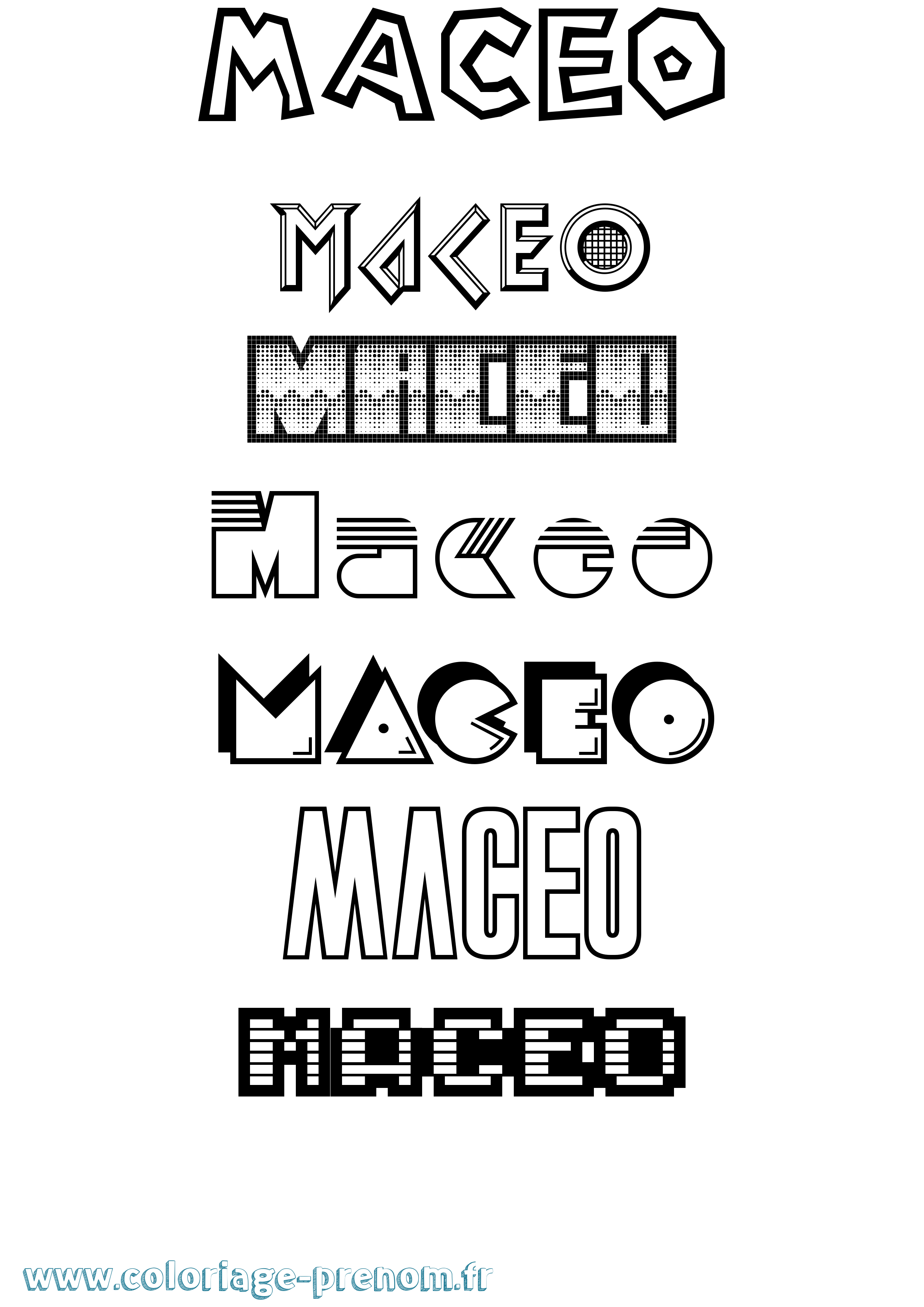 Coloriage Maceo Jeux Vidéos Coloriage prénom Maceo Jeux Vidéos