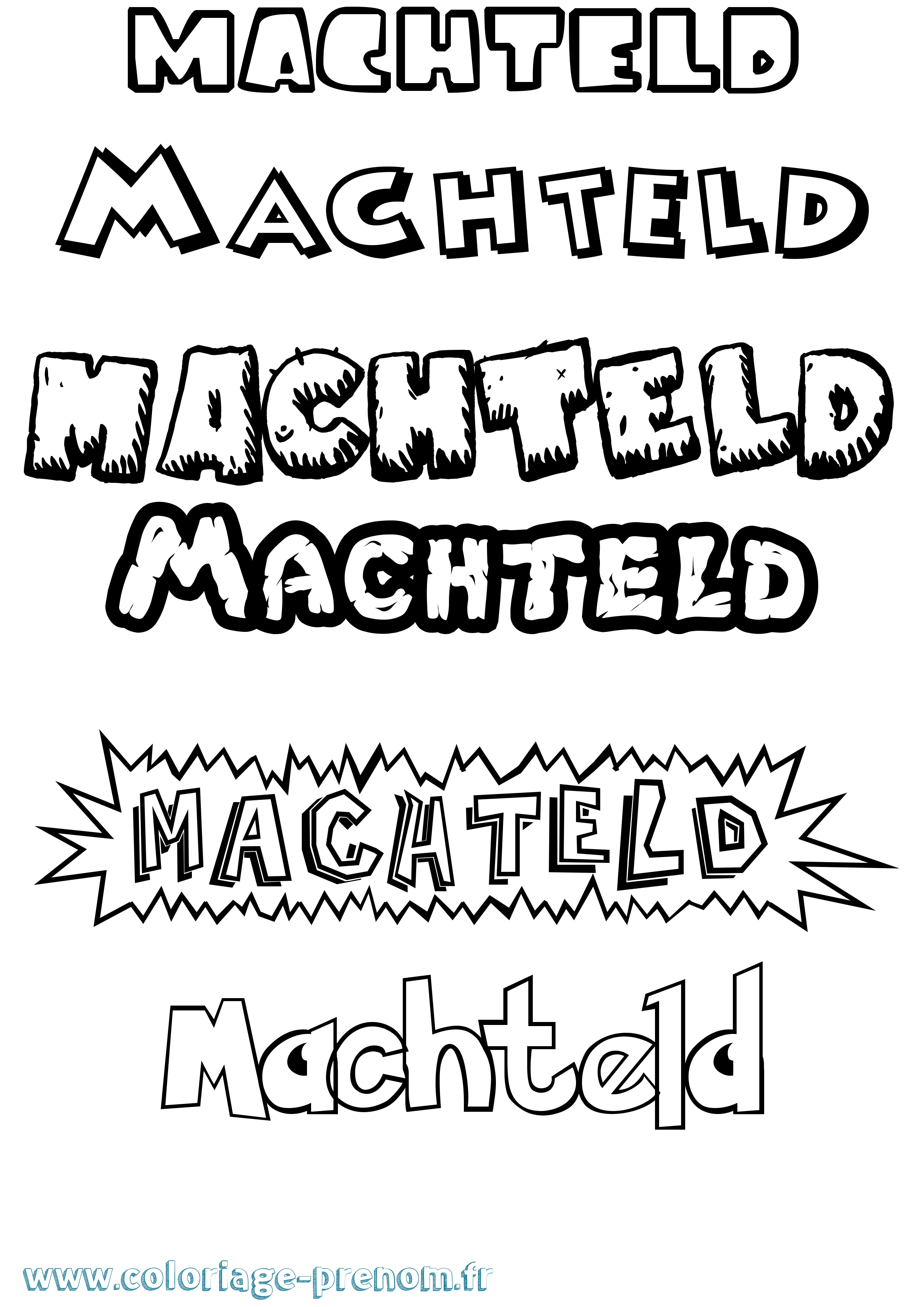 Coloriage Machteld Dessin Animé Coloriage prénom Machteld Dessin Animé