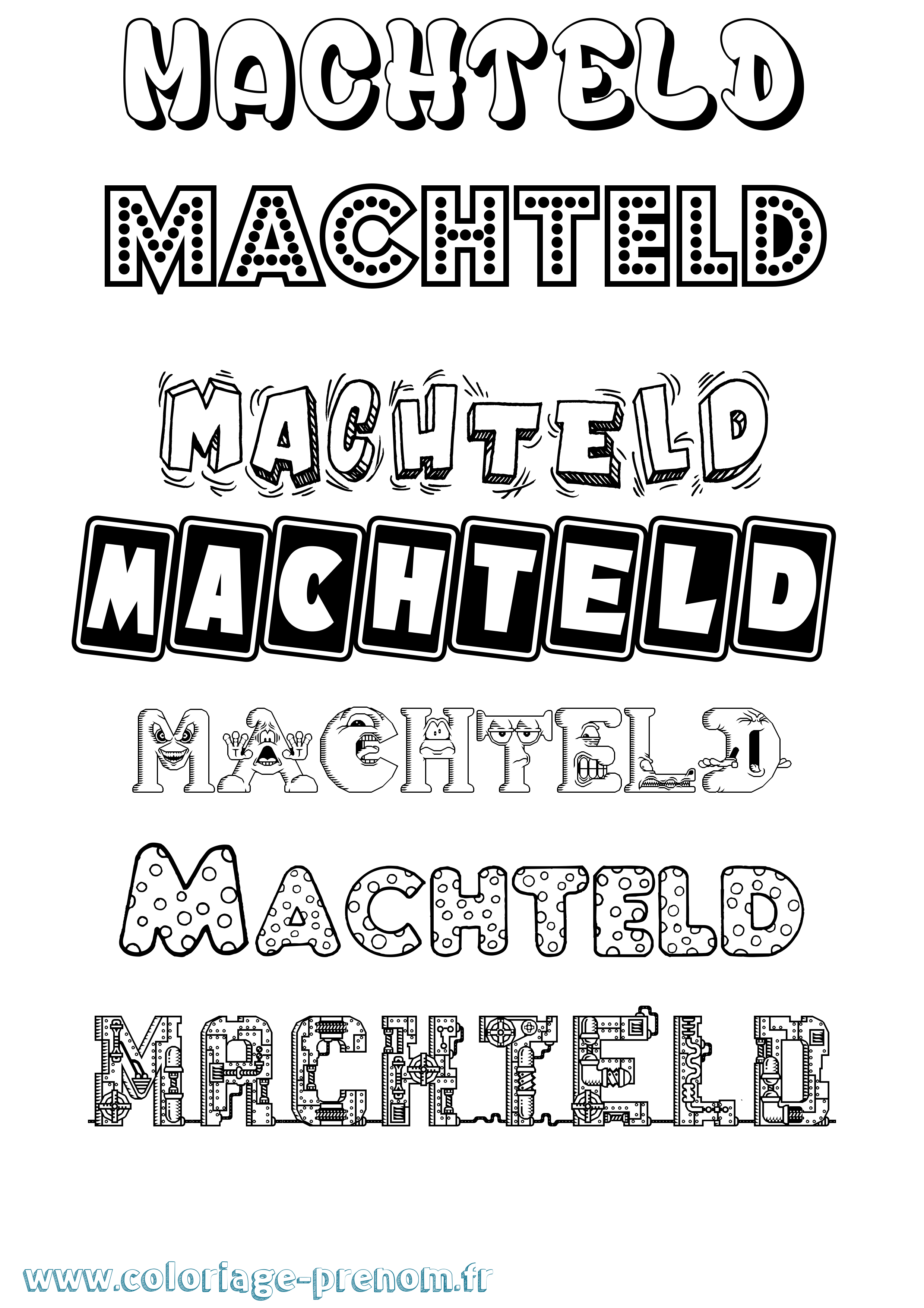 Coloriage Machteld Fun Coloriage prénom Machteld Fun