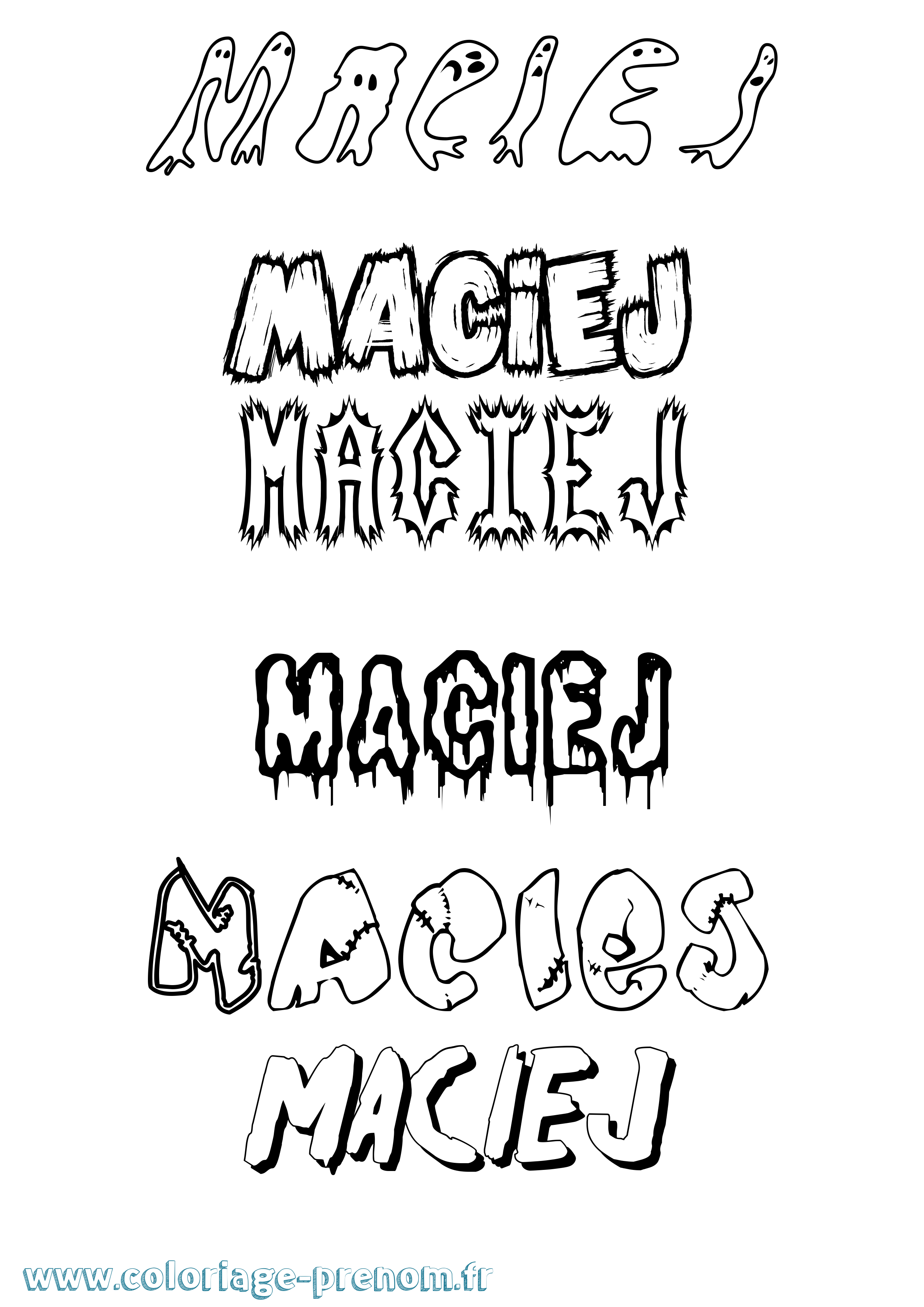 Coloriage Maciej Frisson Coloriage prénom Maciej Frisson