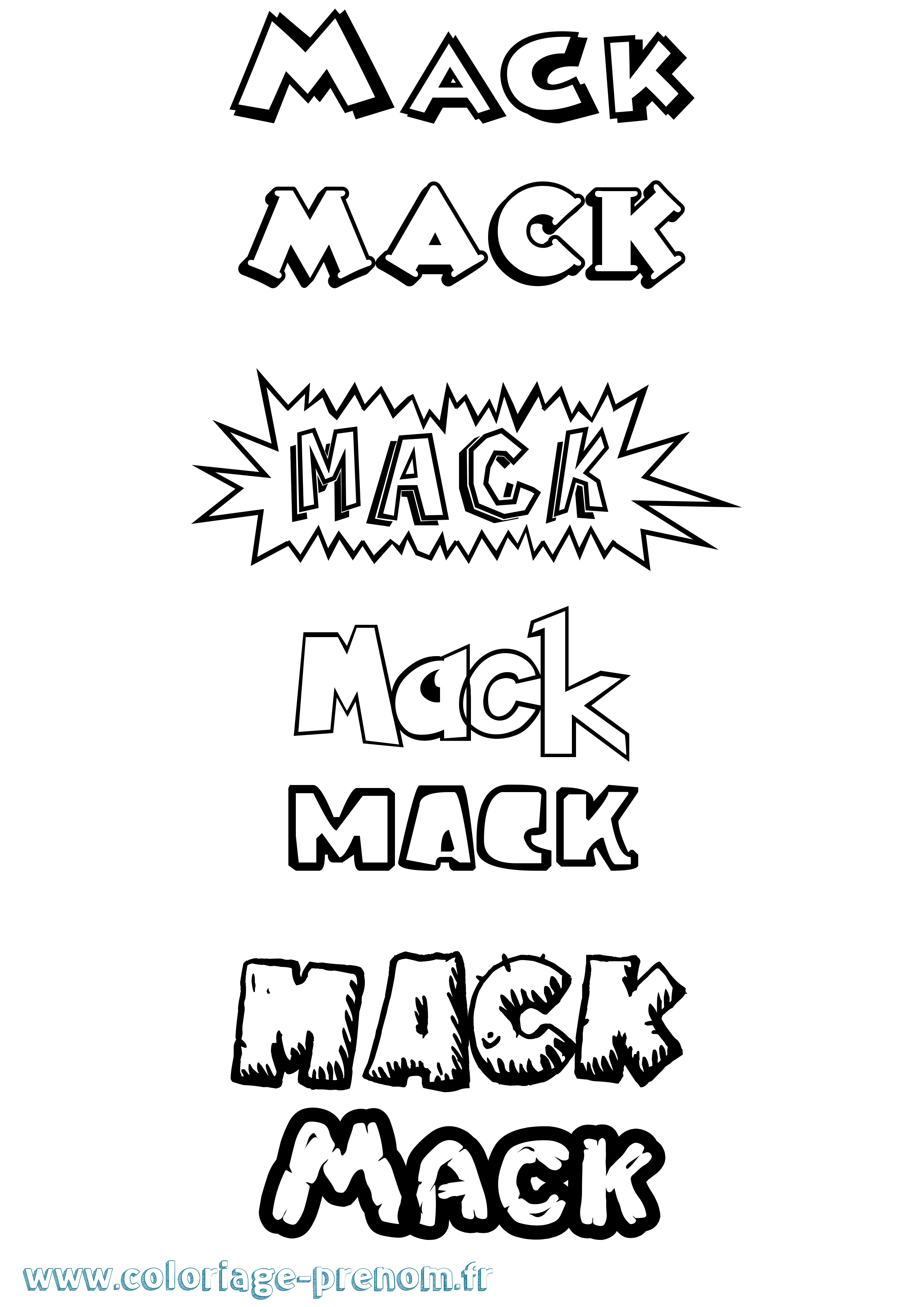 Coloriage prénom Mack Dessin Animé