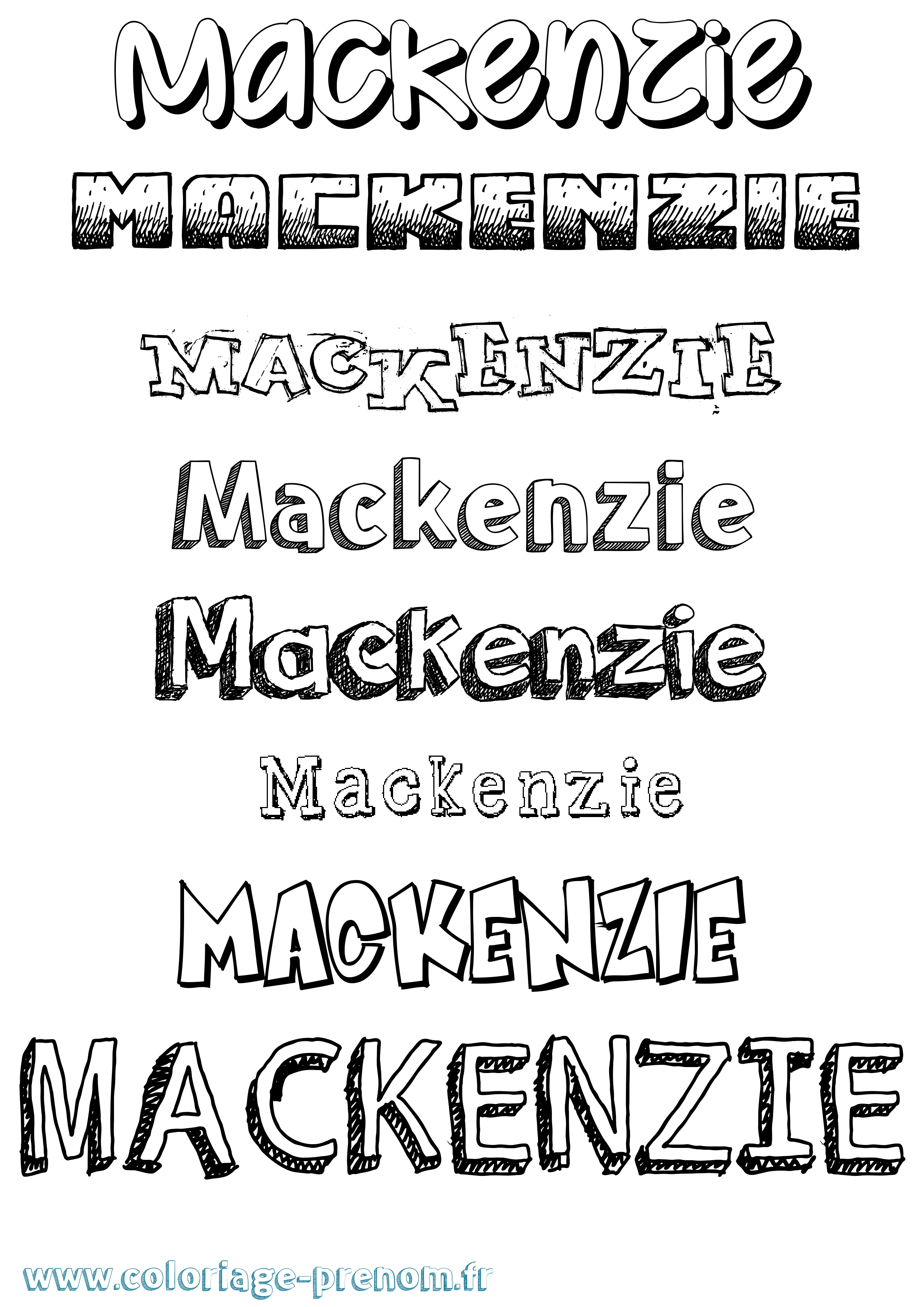 Coloriage prénom Mackenzie Dessiné
