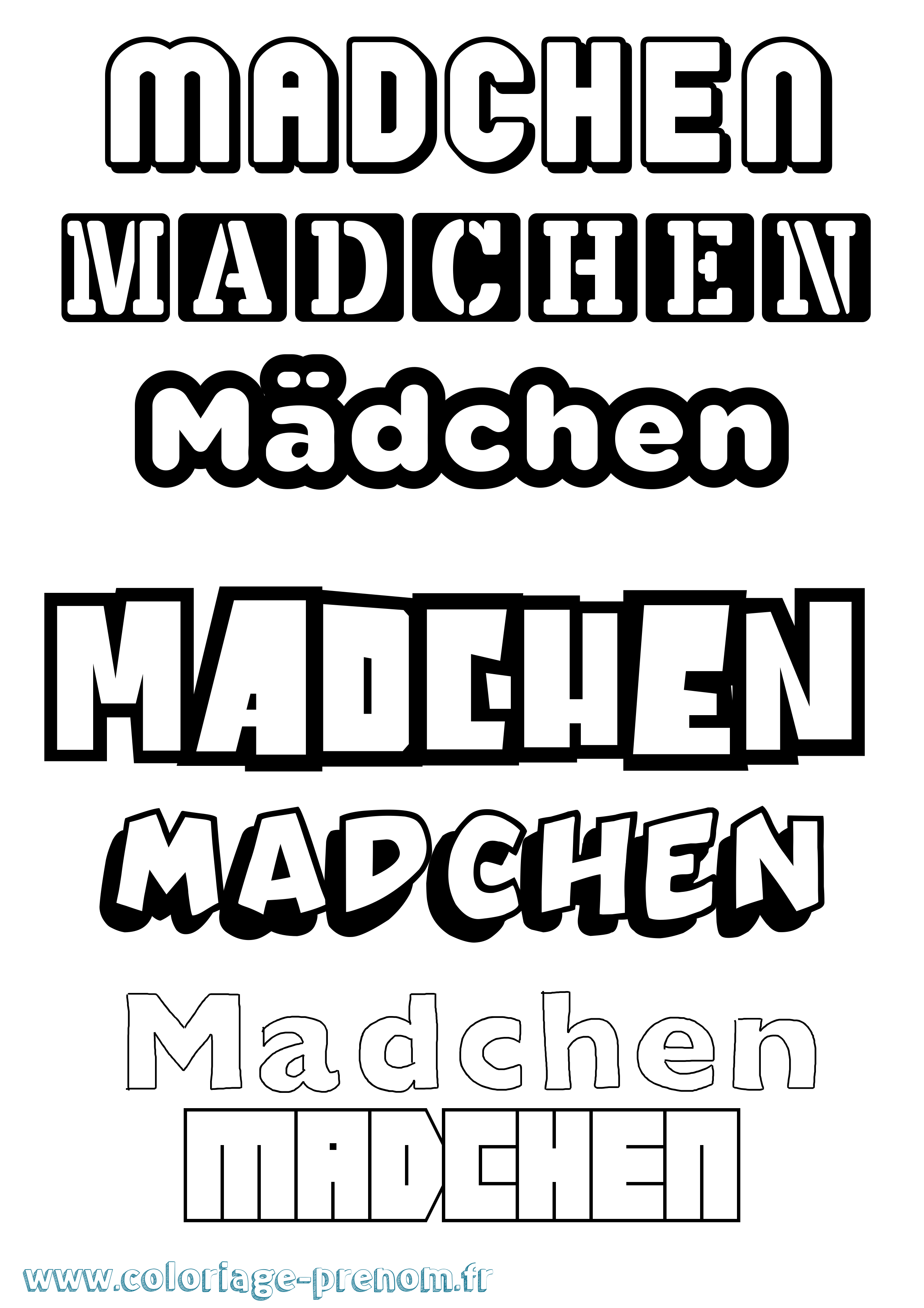 Coloriage Mädchen Simple Coloriage prénom Mädchen Simple