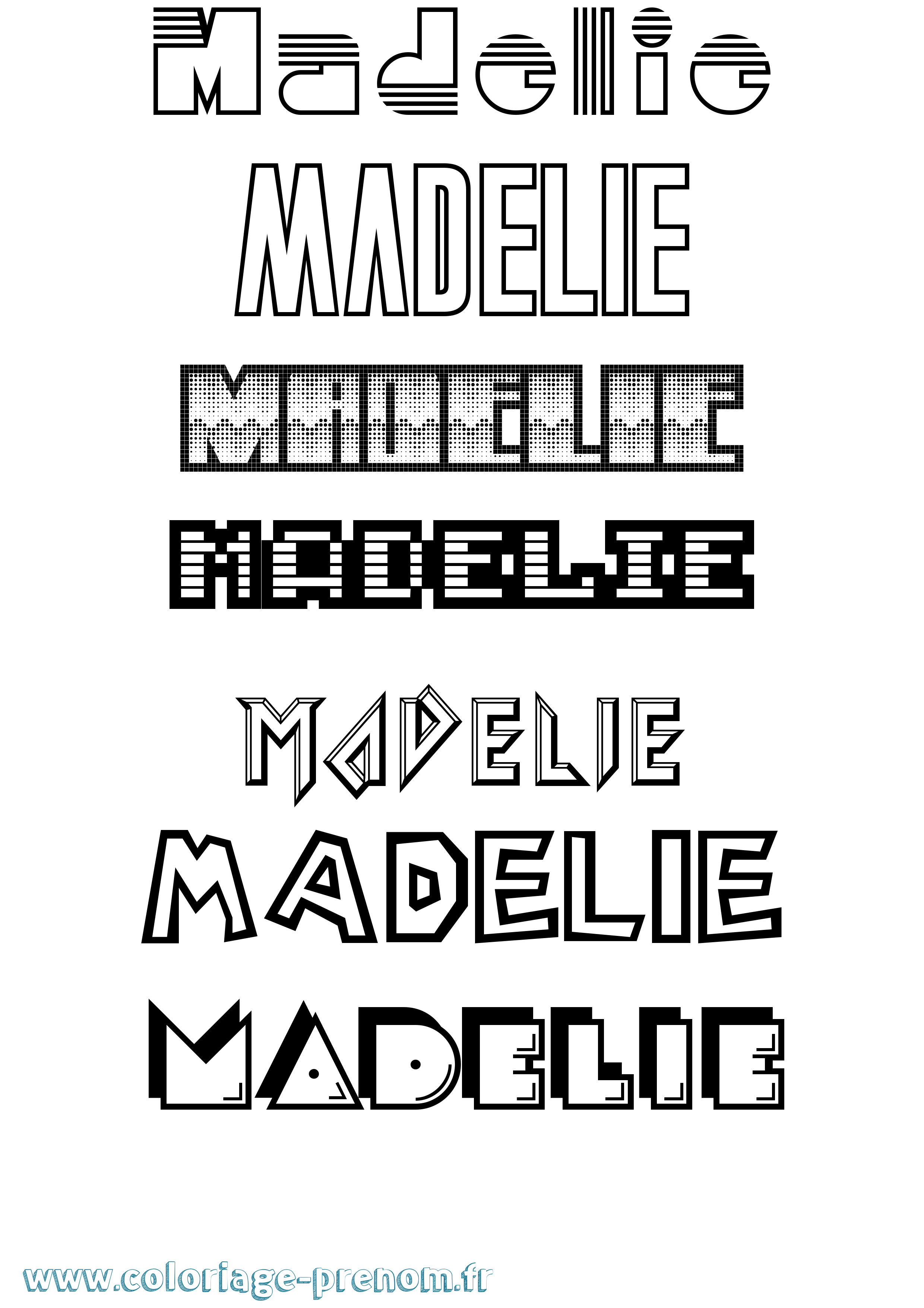 Coloriage Madelie Jeux Vidéos Coloriage prénom Madelie Jeux Vidéos