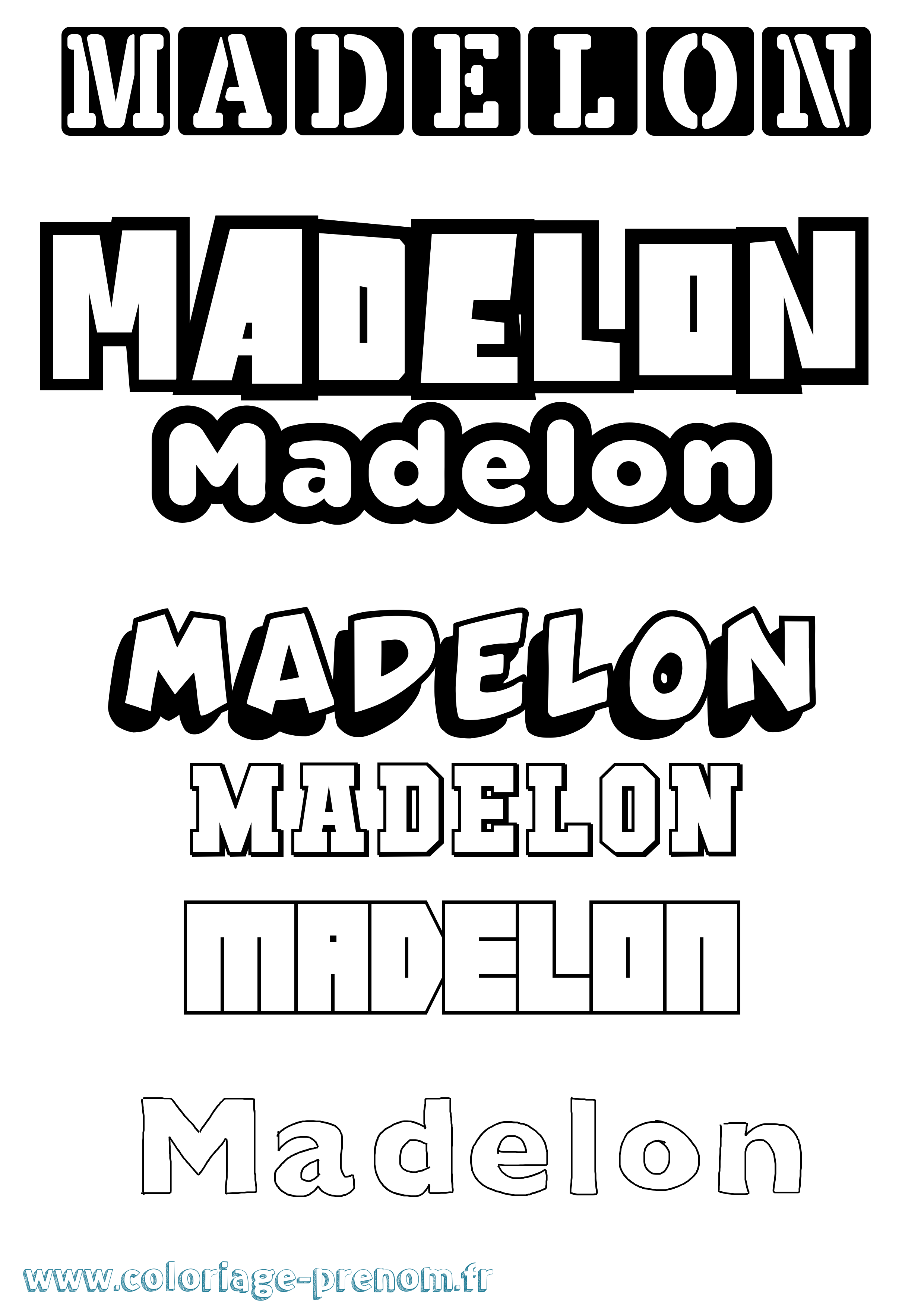 Coloriage Madelon Simple Coloriage prénom Madelon Simple