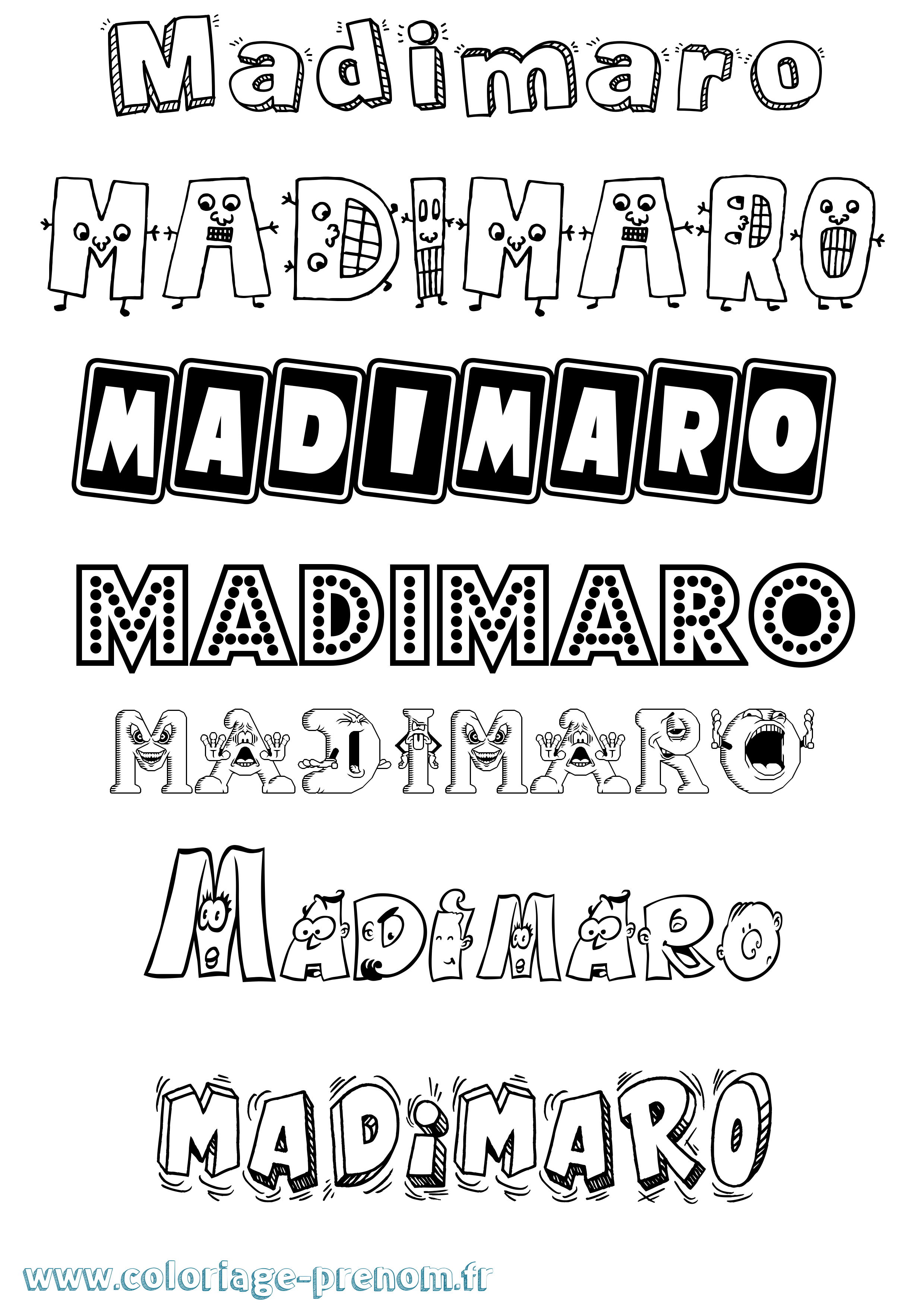 Coloriage Madimaro Fun Coloriage prénom Madimaro Fun