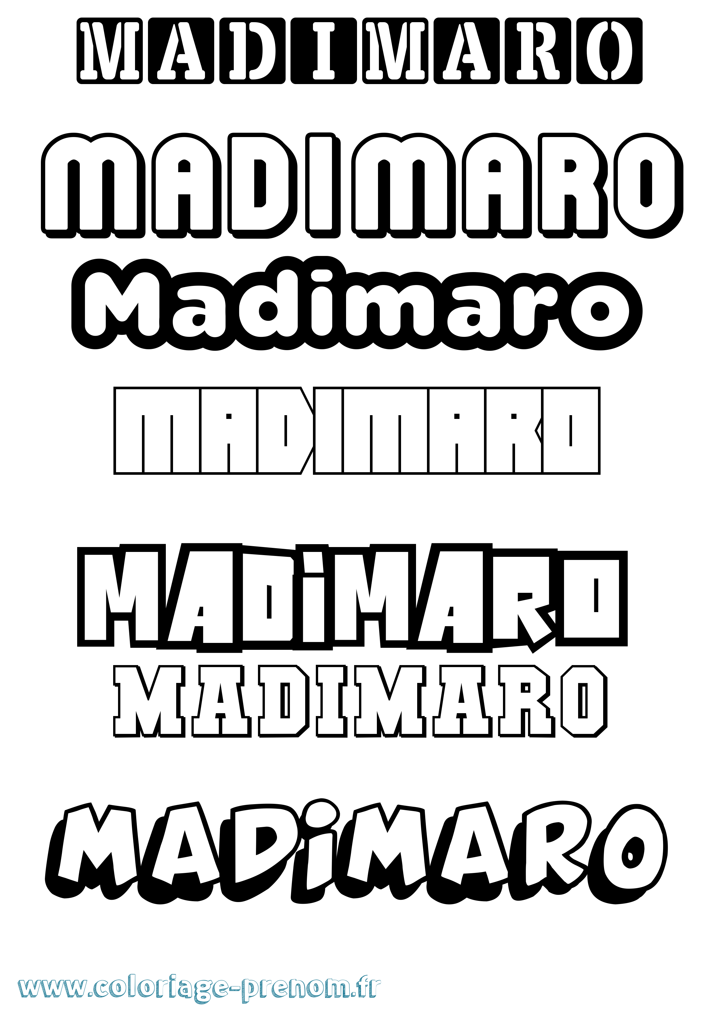 Coloriage Madimaro Simple Coloriage prénom Madimaro Simple
