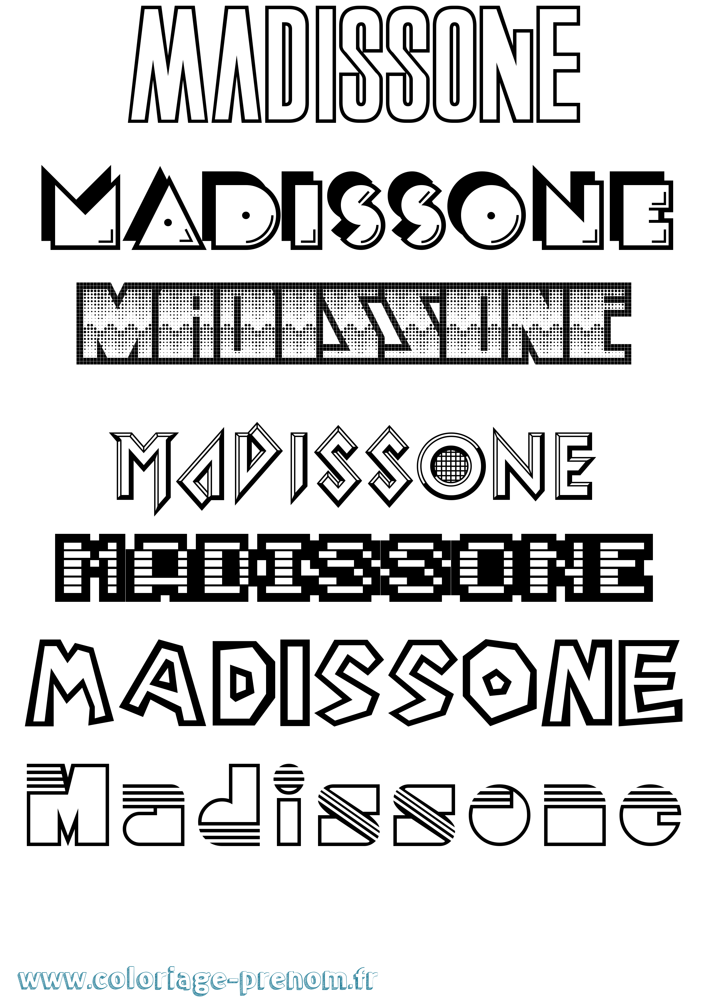 Coloriage Madissone Jeux Vidéos Coloriage prénom Madissone Jeux Vidéos