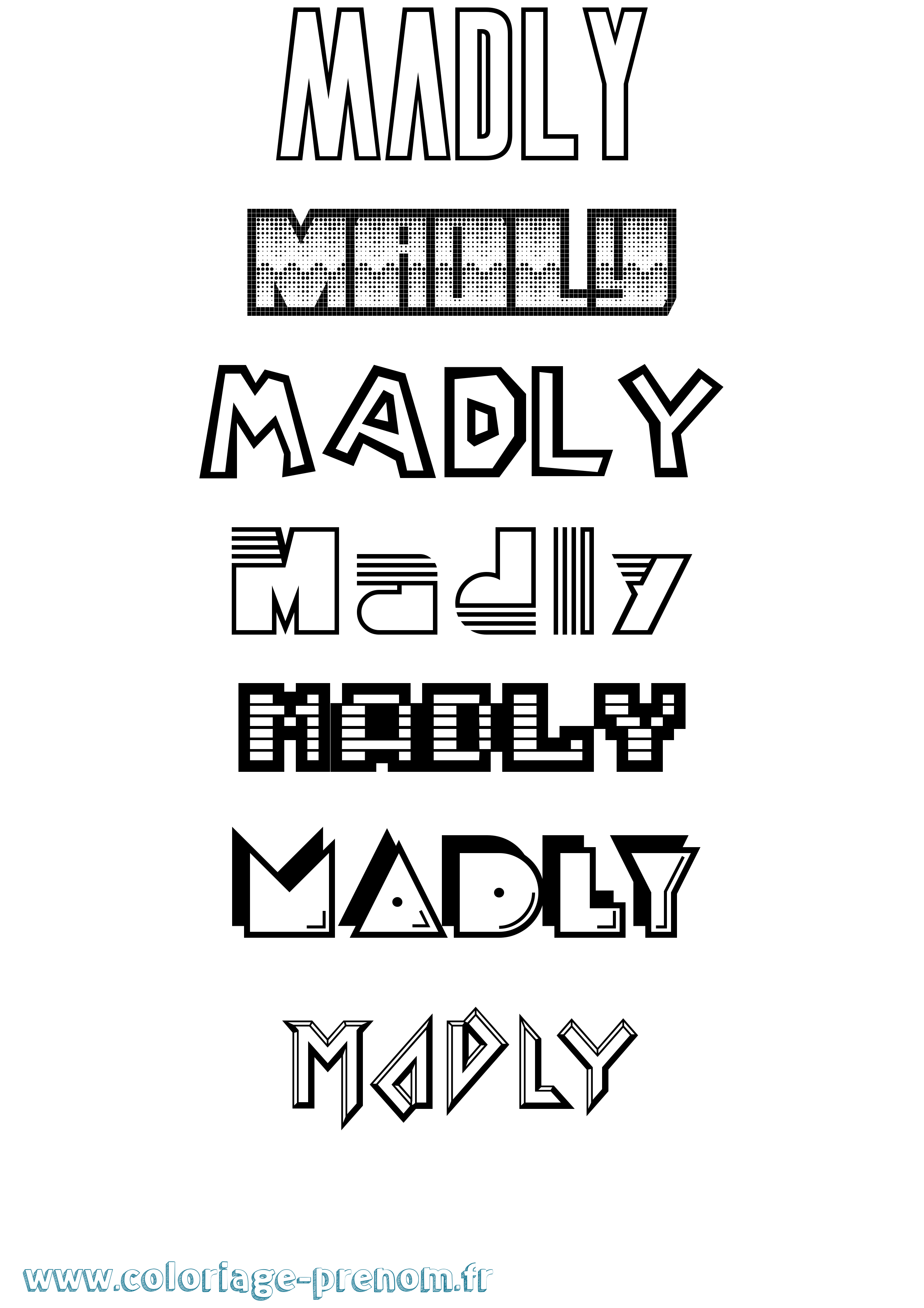 Coloriage Madly Jeux Vidéos Coloriage prénom Madly Jeux Vidéos