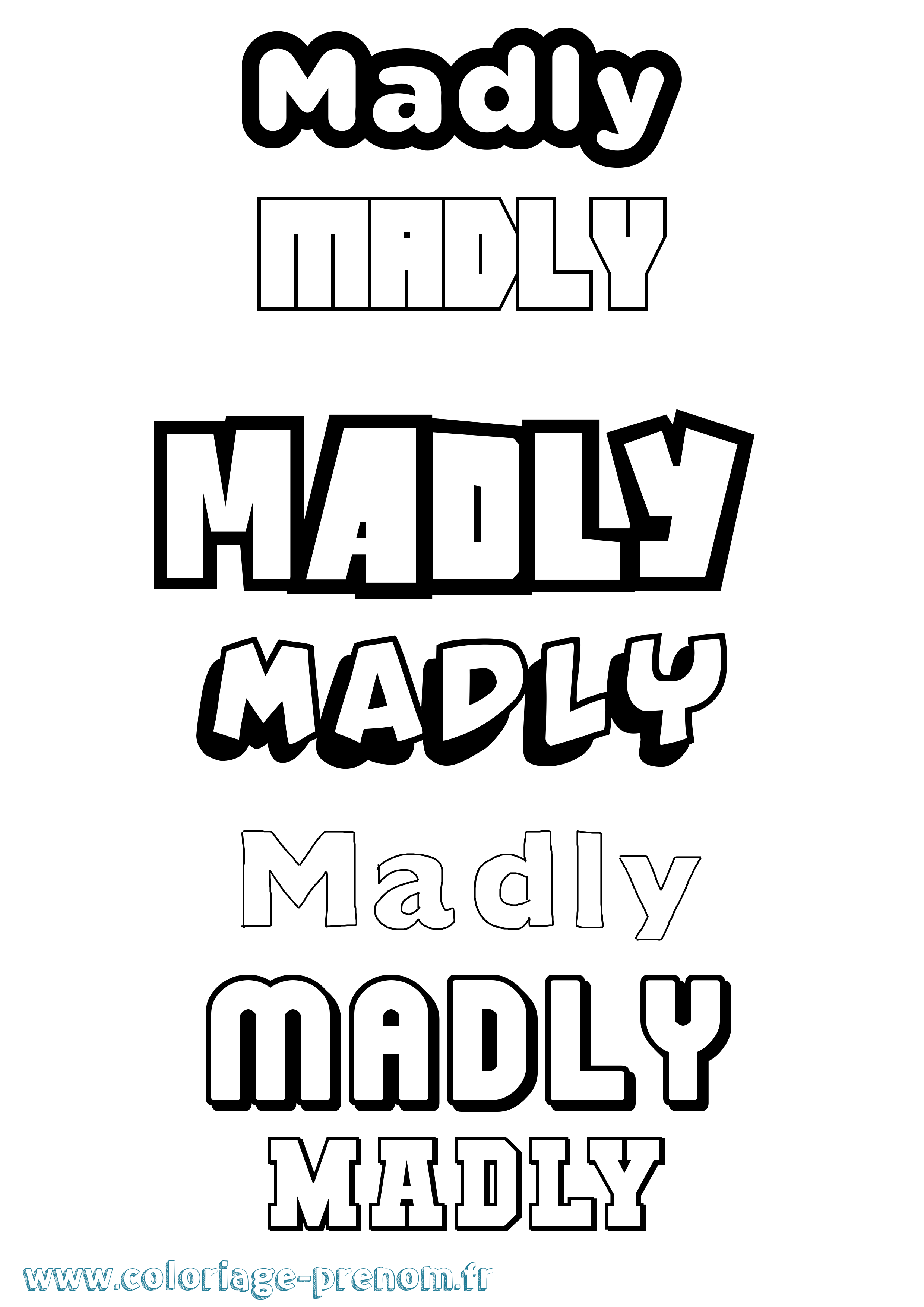 Coloriage Madly Simple Coloriage prénom Madly Simple