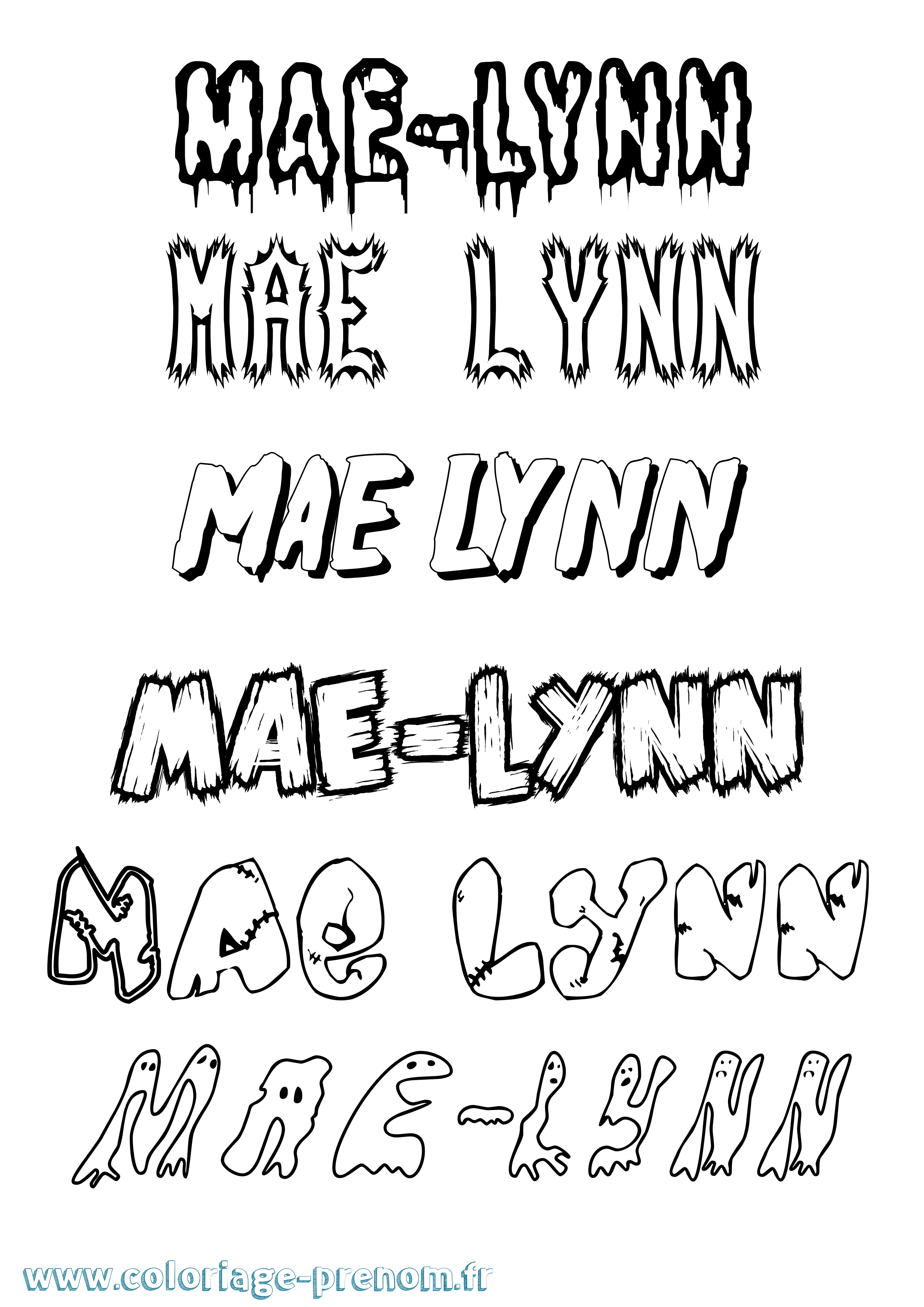 Coloriage Mae-Lynn Frisson Coloriage prénom Mae-Lynn Frisson