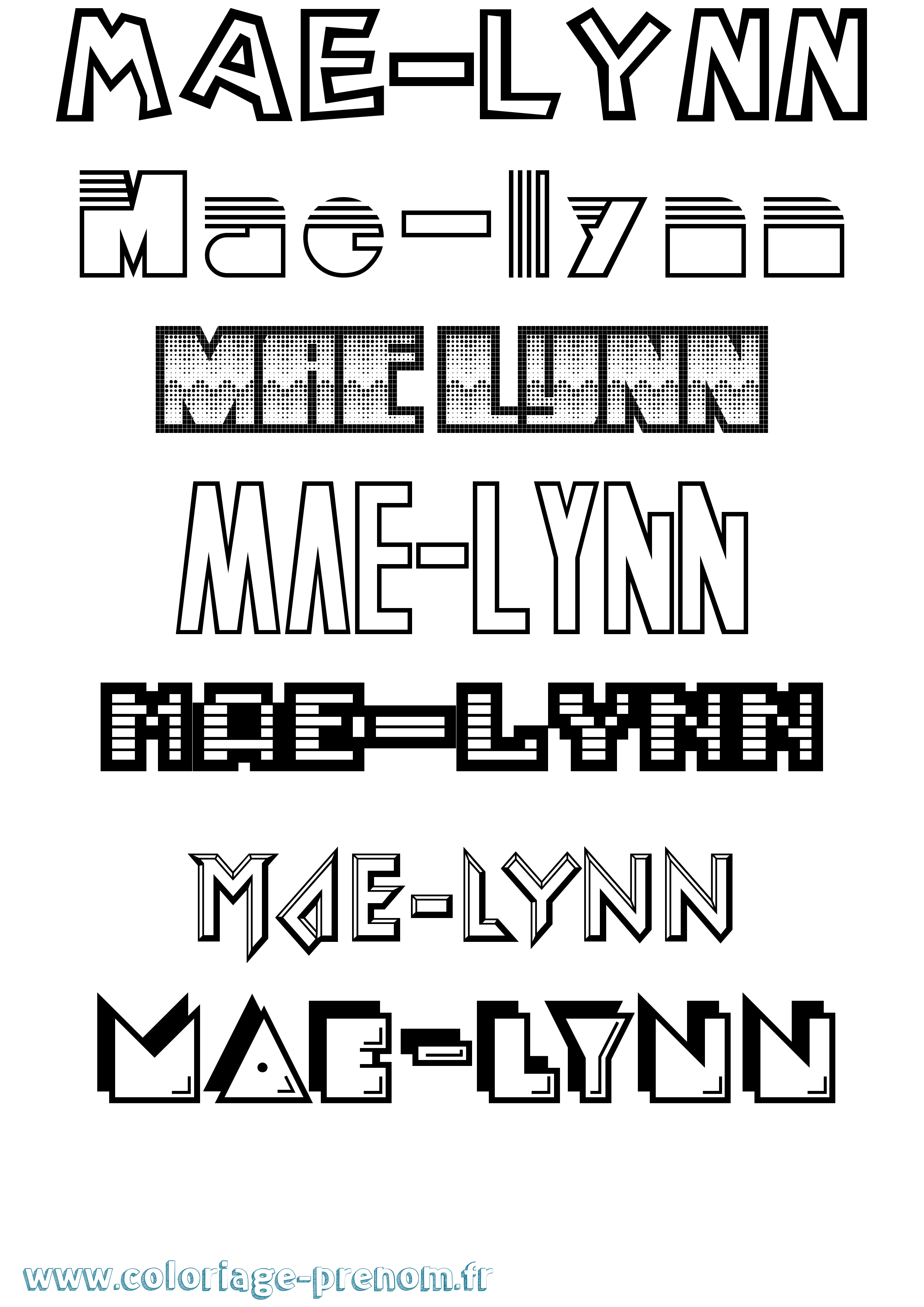 Coloriage Mae-Lynn Jeux Vidéos Coloriage prénom Mae-Lynn Jeux Vidéos
