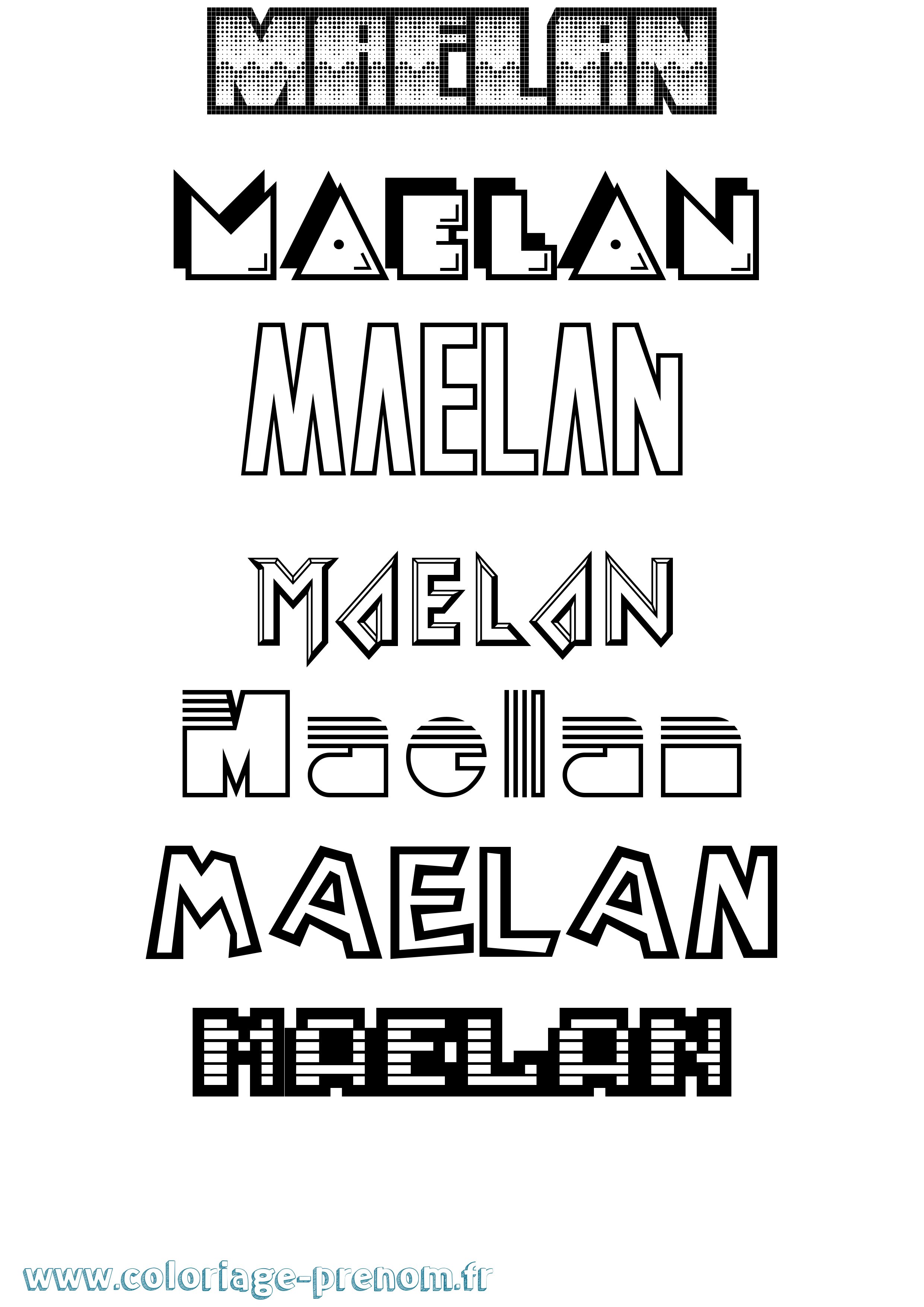 Coloriage Maelan Jeux Vidéos Coloriage prénom Maelan Jeux Vidéos
