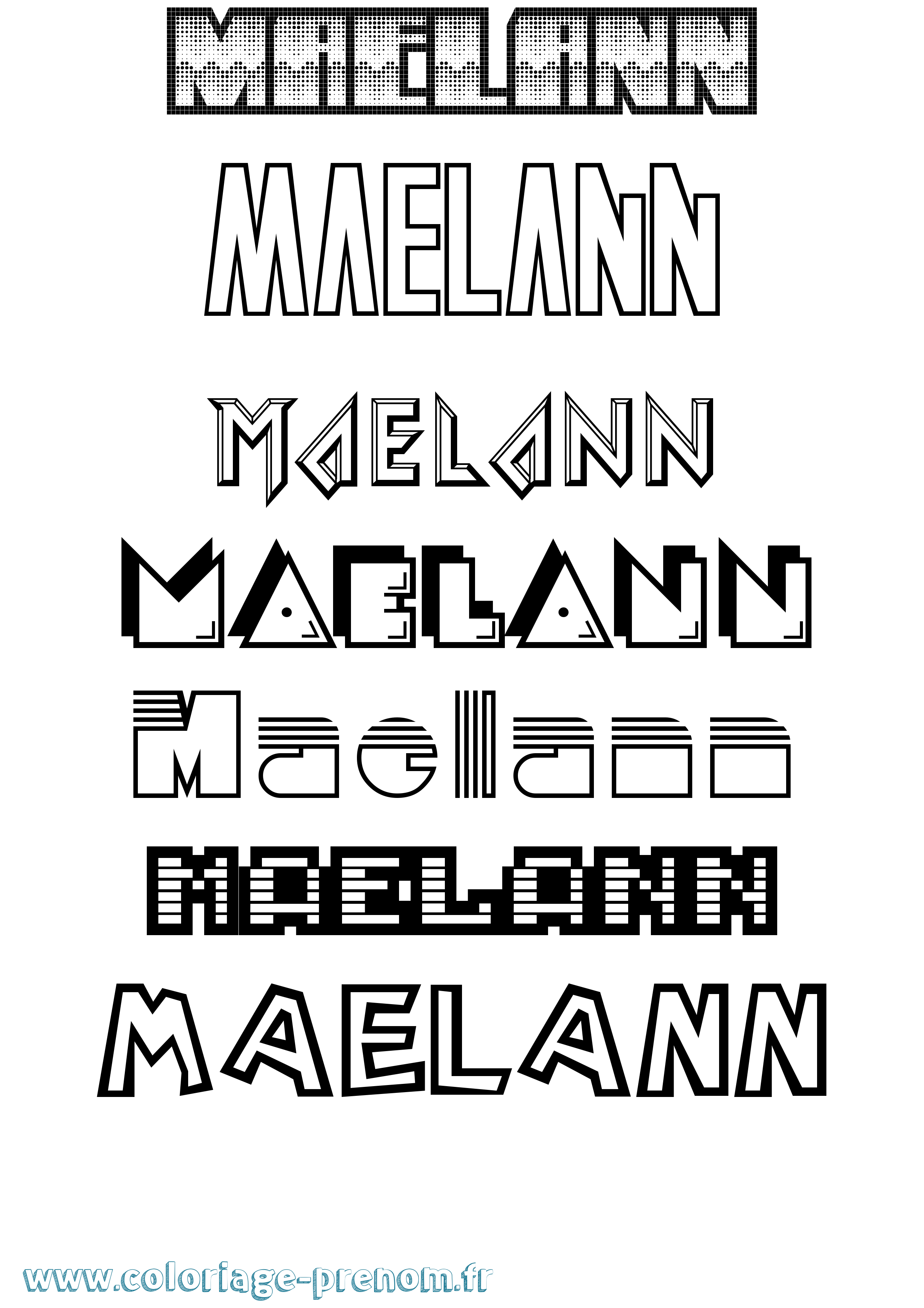Coloriage prénom Maelann Jeux Vidéos