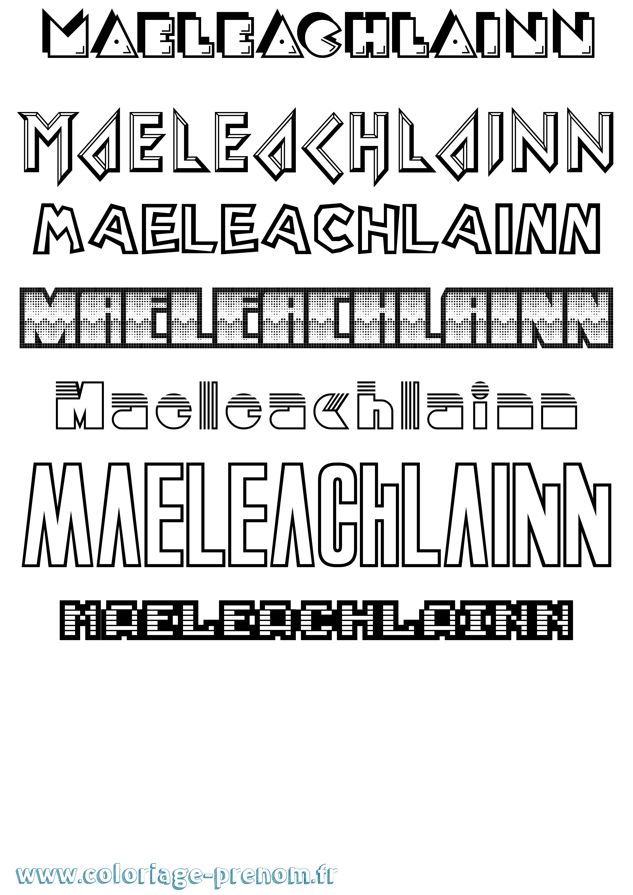 Coloriage prénom Maeleachlainn Jeux Vidéos