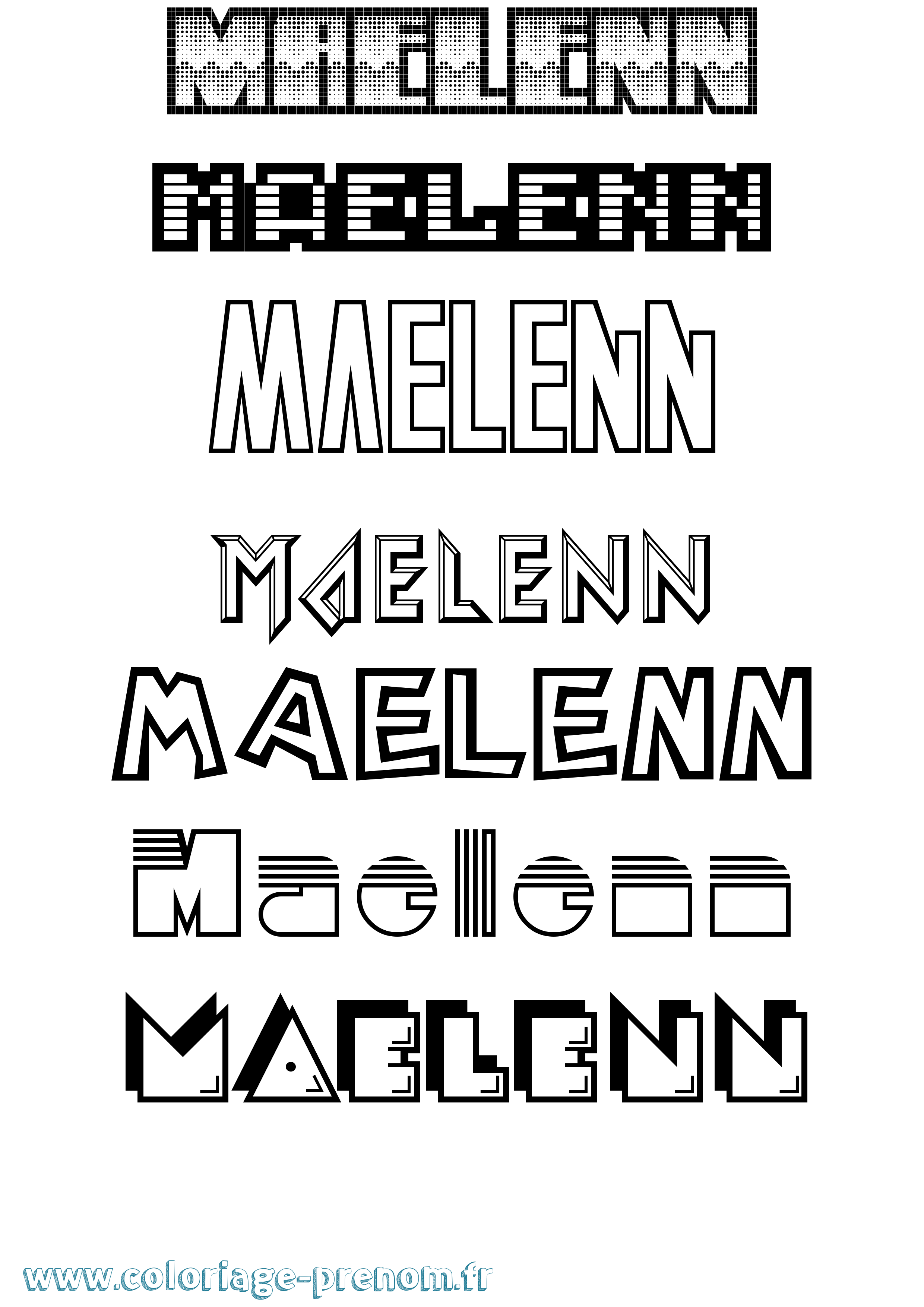 Coloriage Maelenn Jeux Vidéos Coloriage prénom Maelenn Jeux Vidéos
