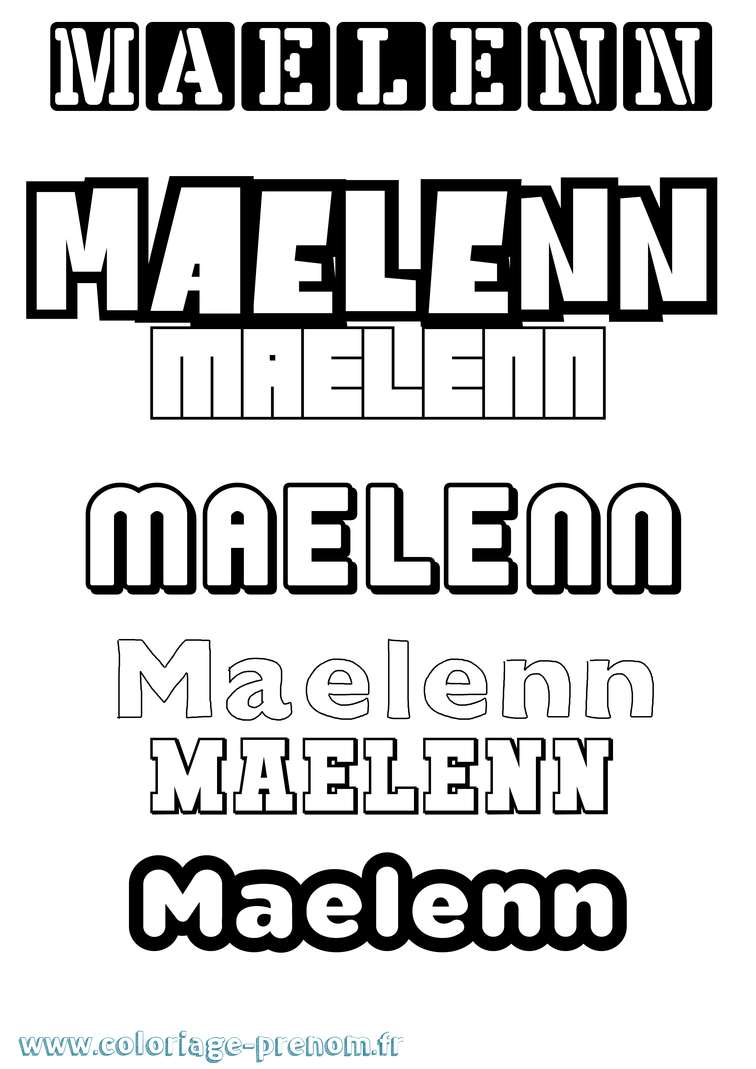 Coloriage Maelenn Simple Coloriage prénom Maelenn Simple