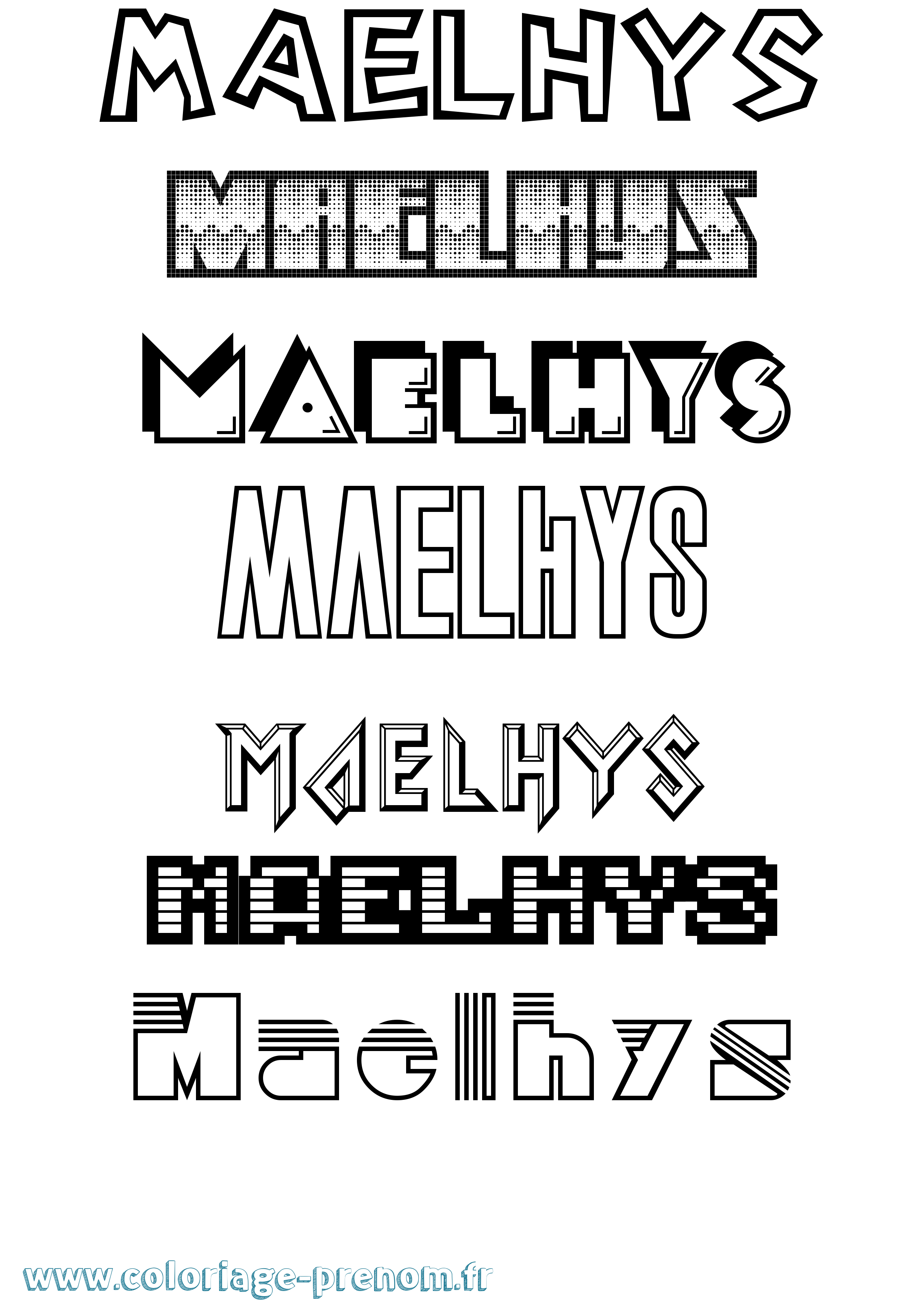 Coloriage Maelhys Jeux Vidéos Coloriage prénom Maelhys Jeux Vidéos