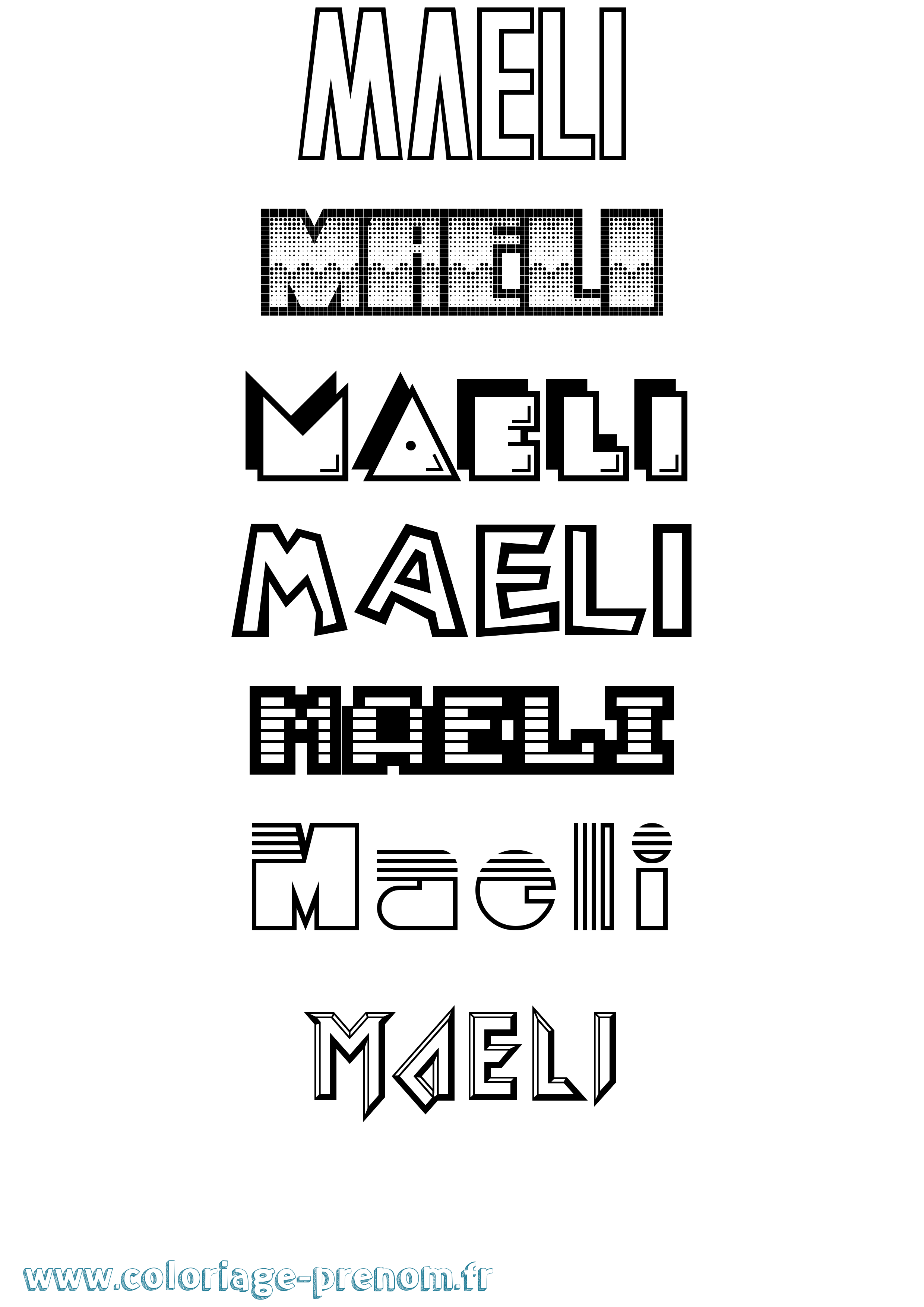 Coloriage Maeli Jeux Vidéos Coloriage prénom Maeli Jeux Vidéos