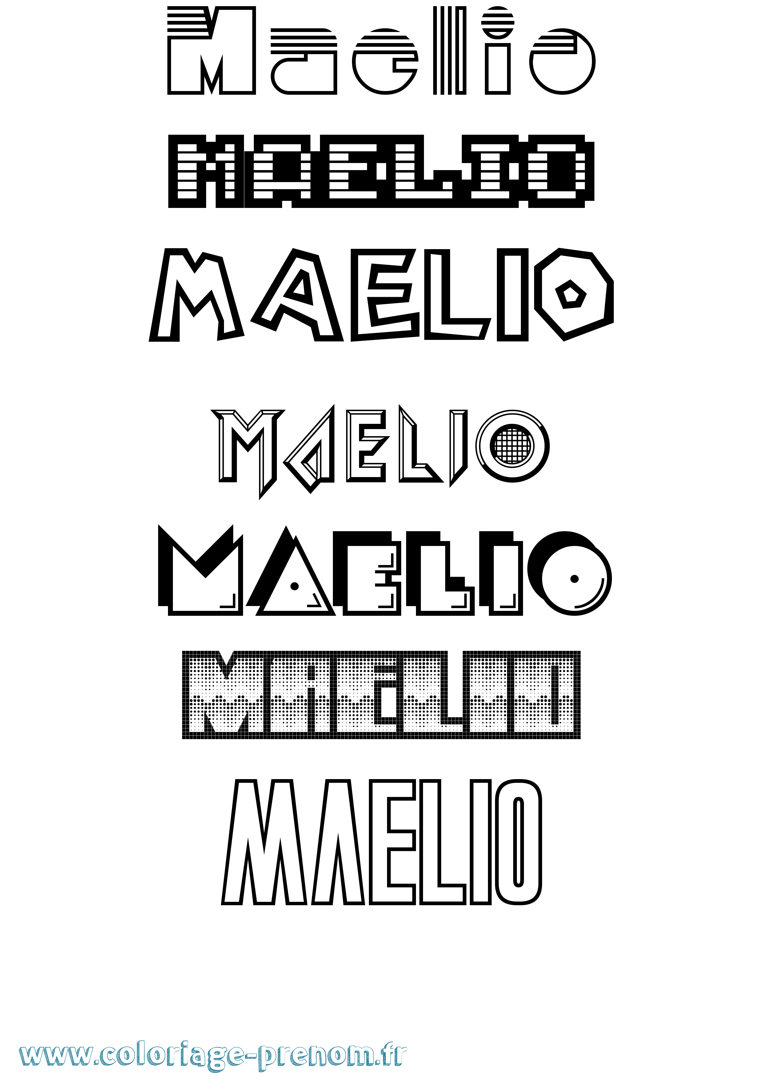 Coloriage prénom Maelio Jeux Vidéos