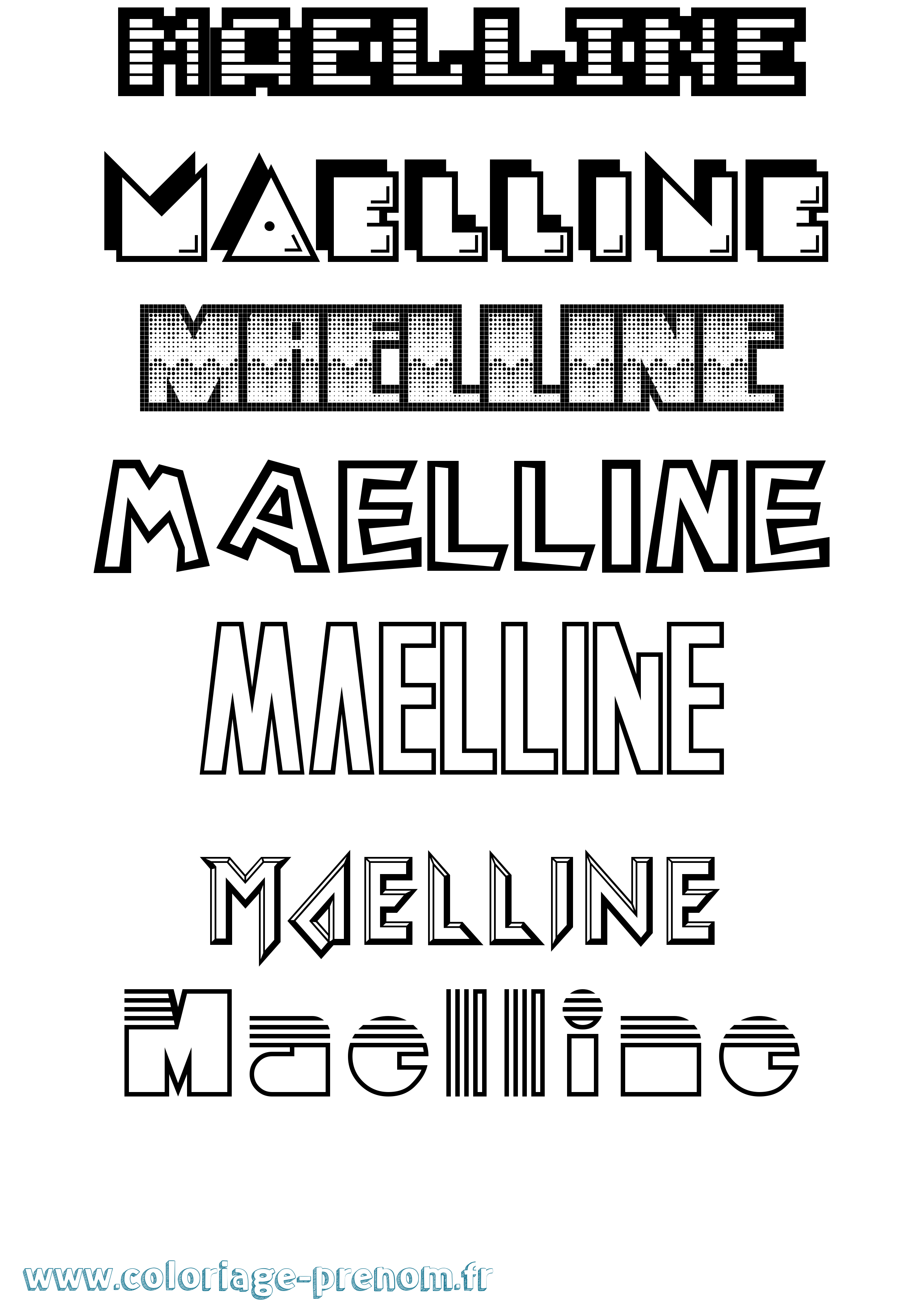Coloriage prénom Maelline Jeux Vidéos
