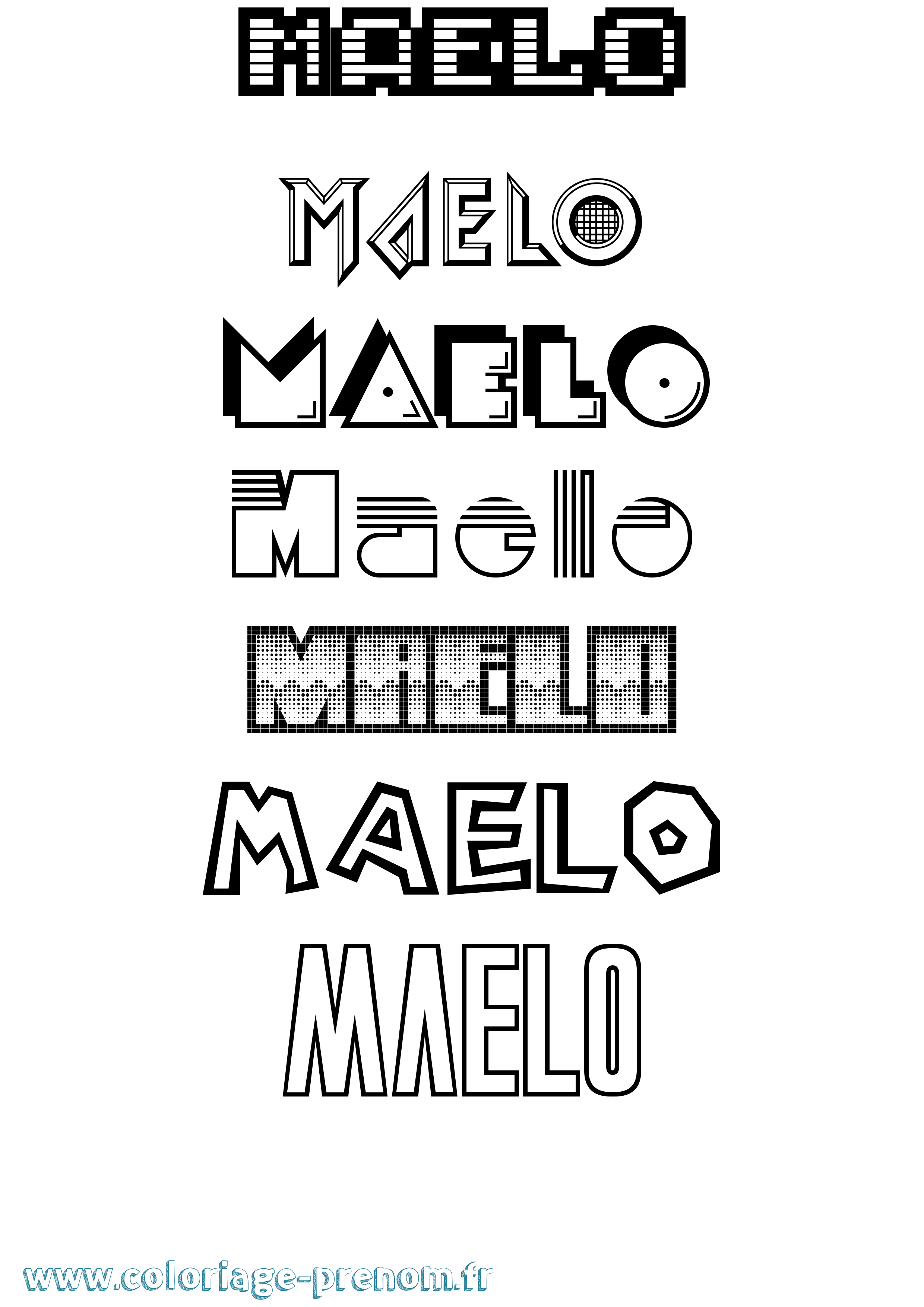 Coloriage prénom Maelo Jeux Vidéos
