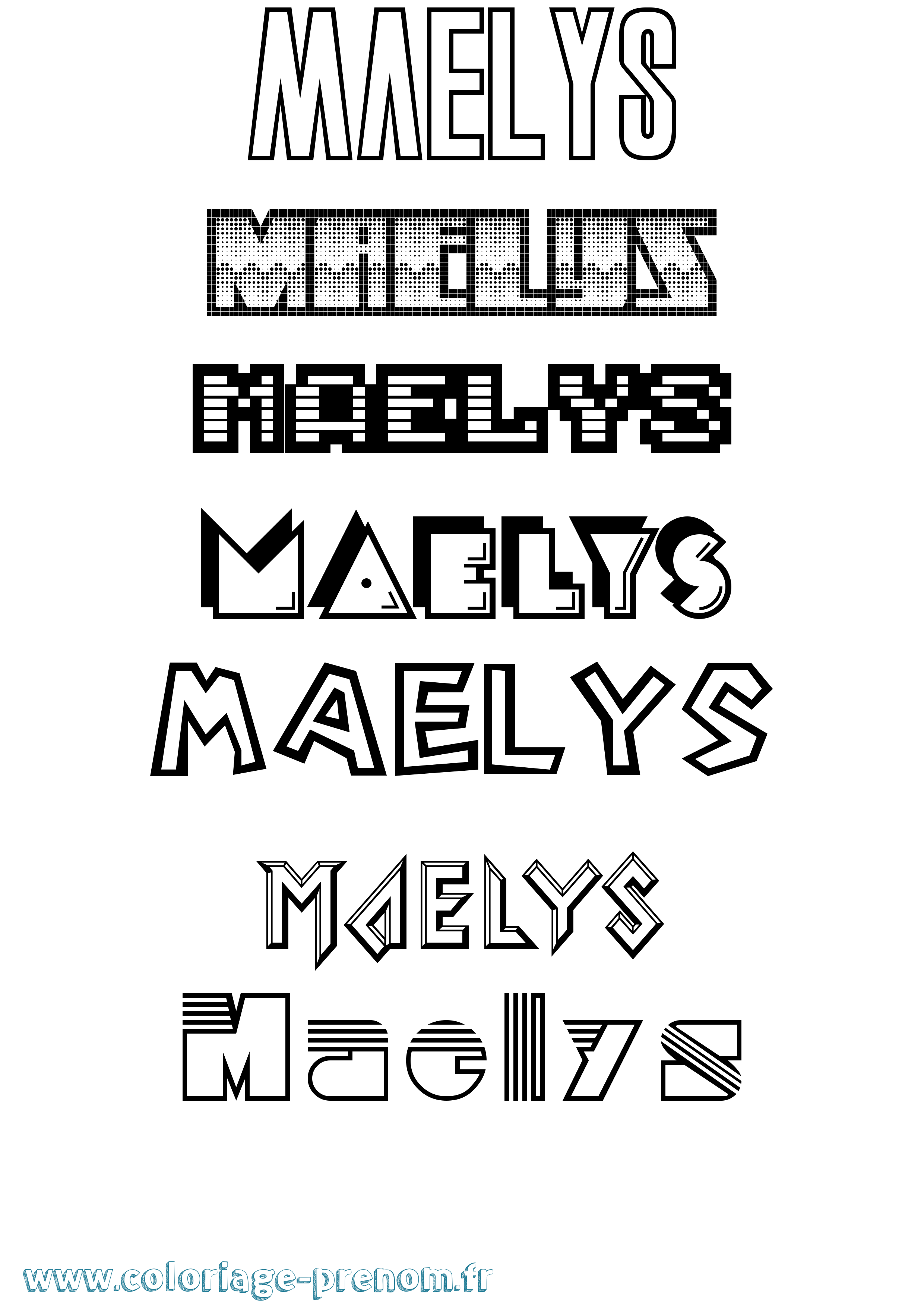 Coloriage prénom Maelys Jeux Vidéos