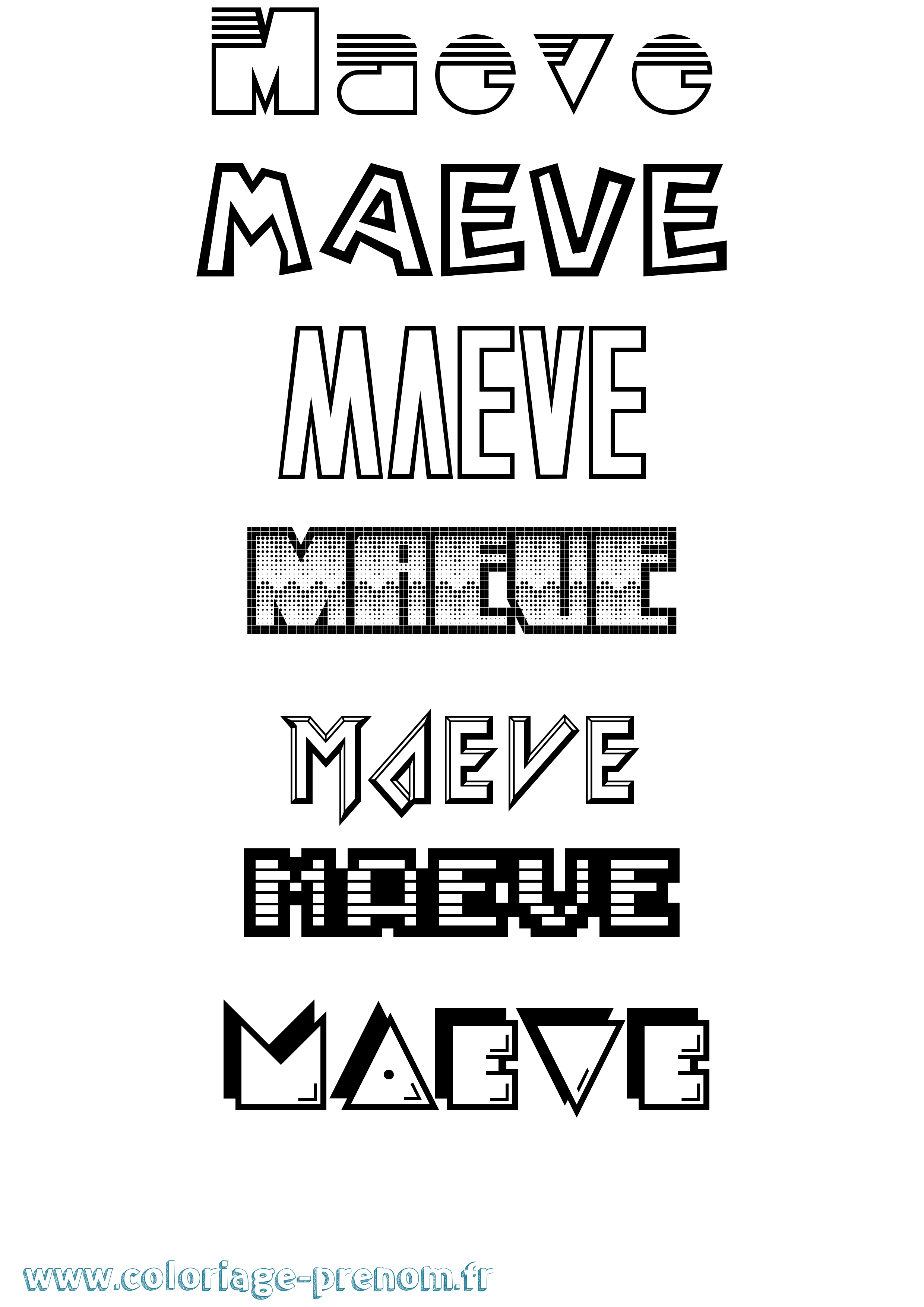 Coloriage Maeve Jeux Vidéos Coloriage prénom Maeve Jeux Vidéos