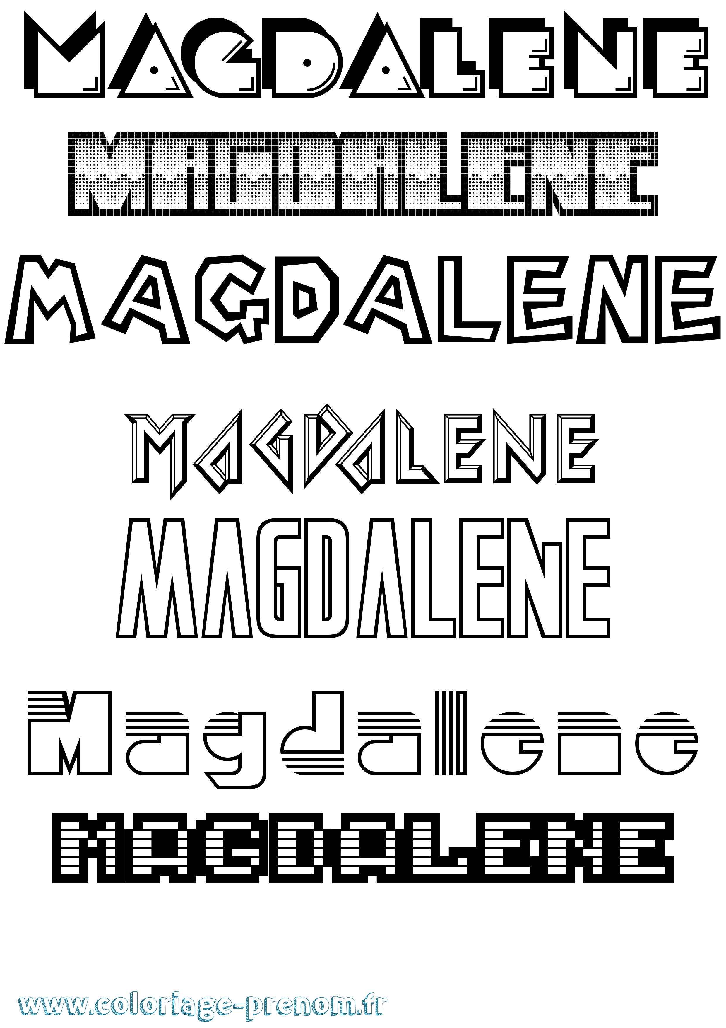 Coloriage Magdalene Jeux Vidéos Coloriage prénom Magdalene Jeux Vidéos