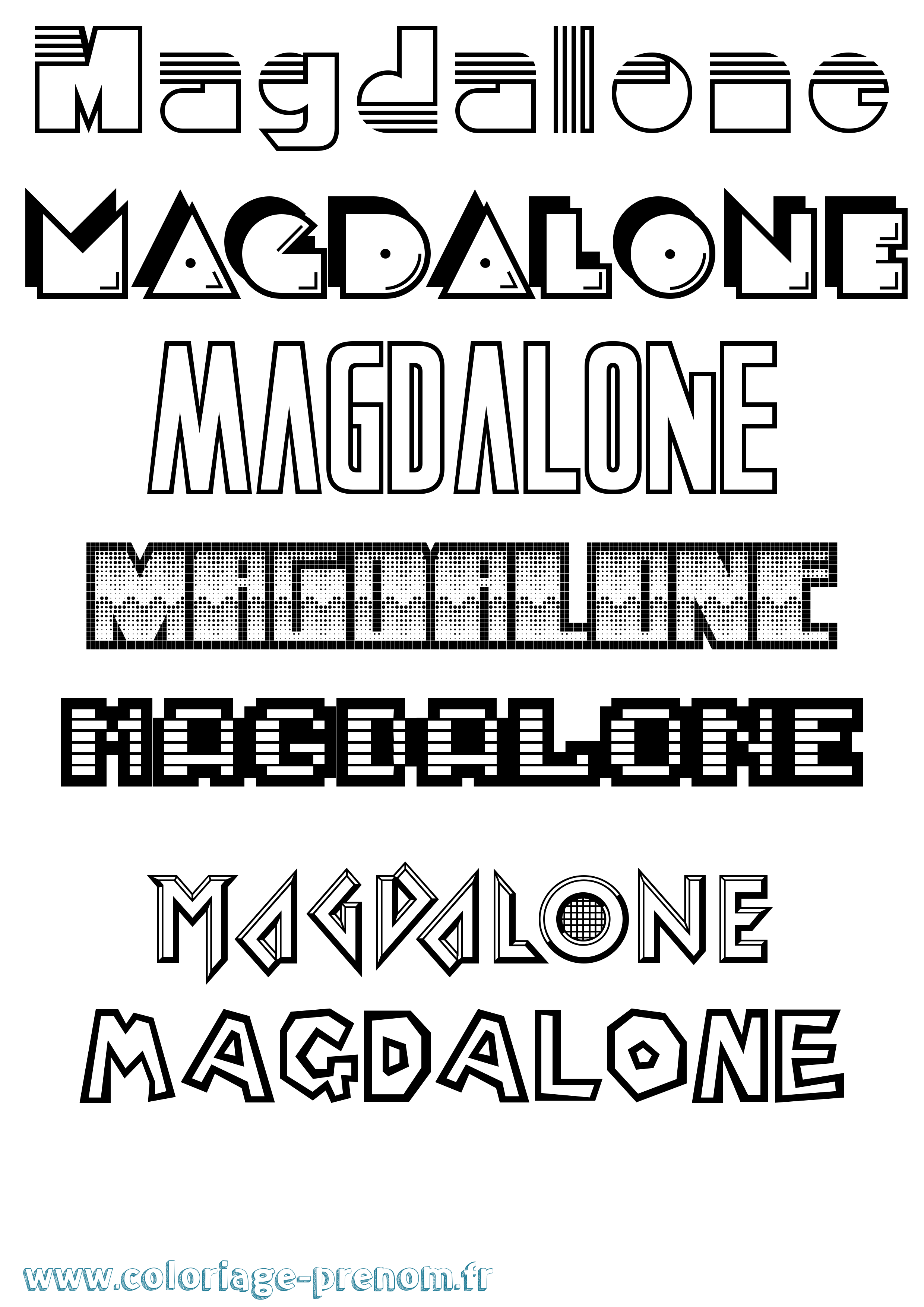 Coloriage Magdalone Jeux Vidéos Coloriage prénom Magdalone Jeux Vidéos
